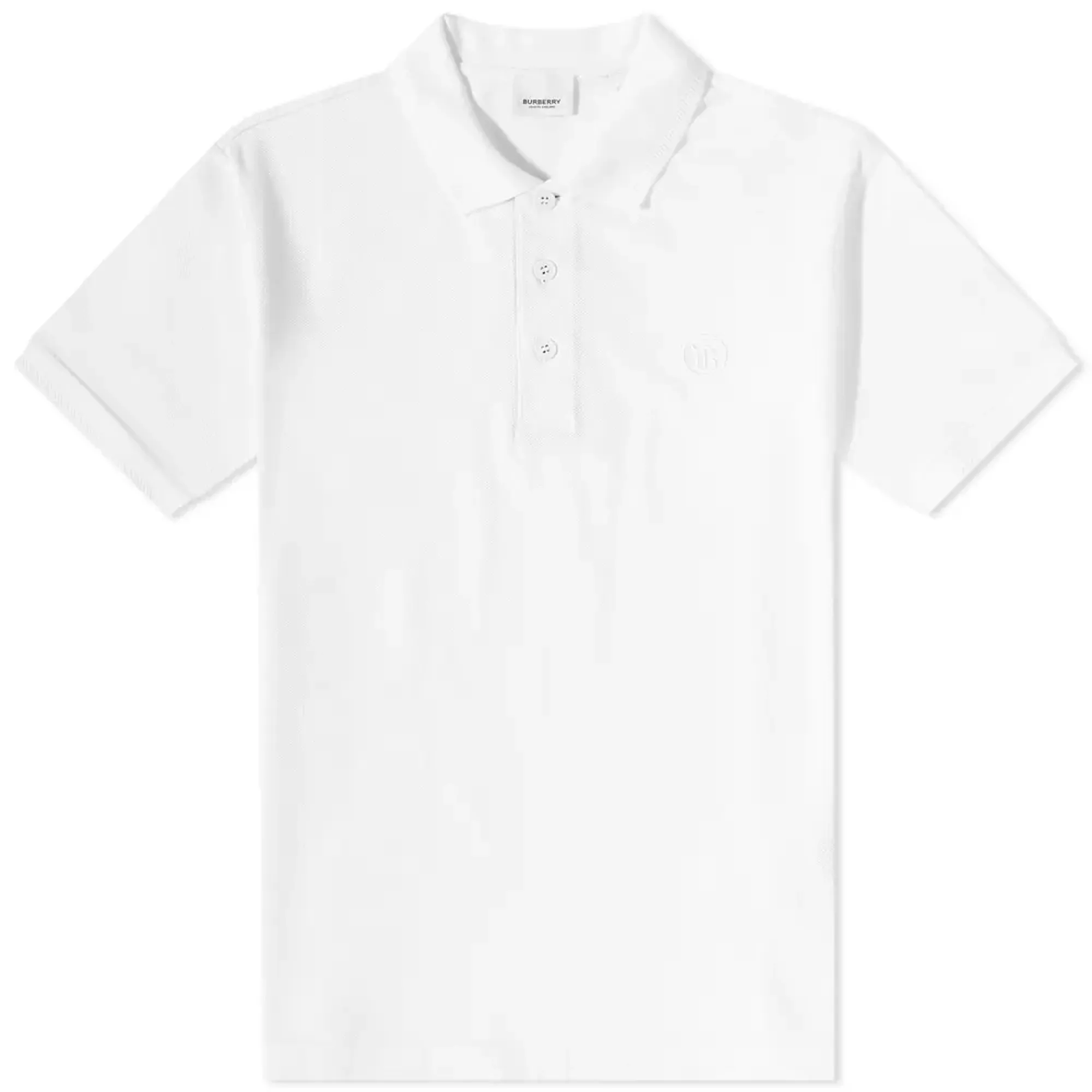Burberry Men's Eddie TB Circle Logo Polo White