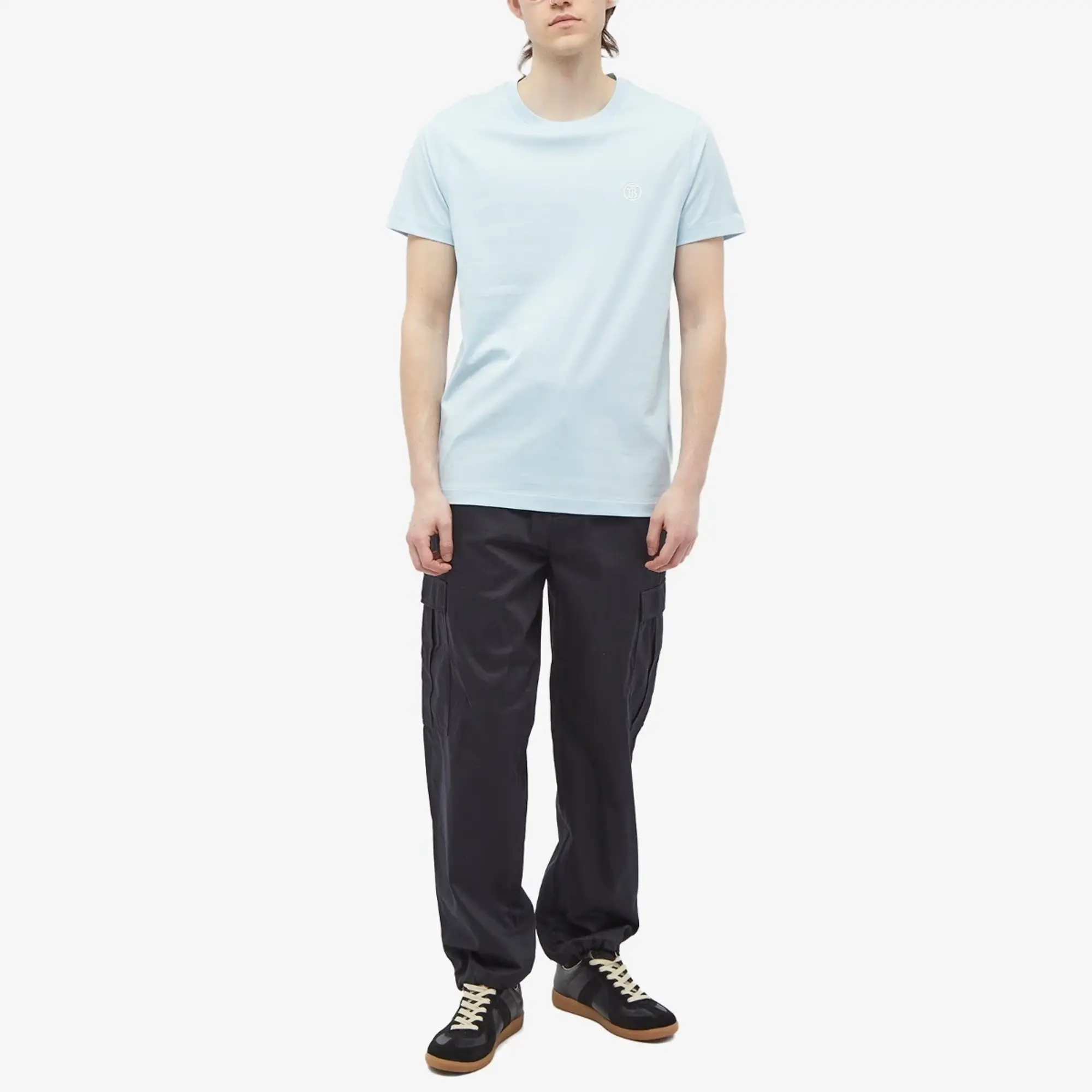 Burberry Men's Parker TB Circle Logo T-Shirt Blue