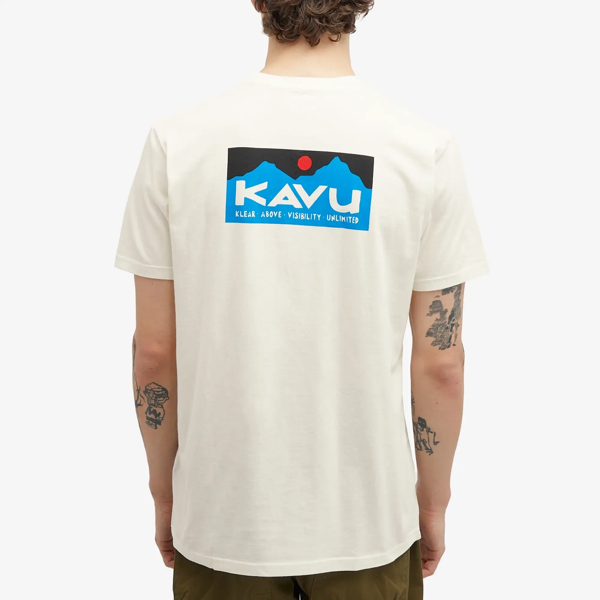 KAVU Men's Klear Above Etch Art T-Shirt Off White