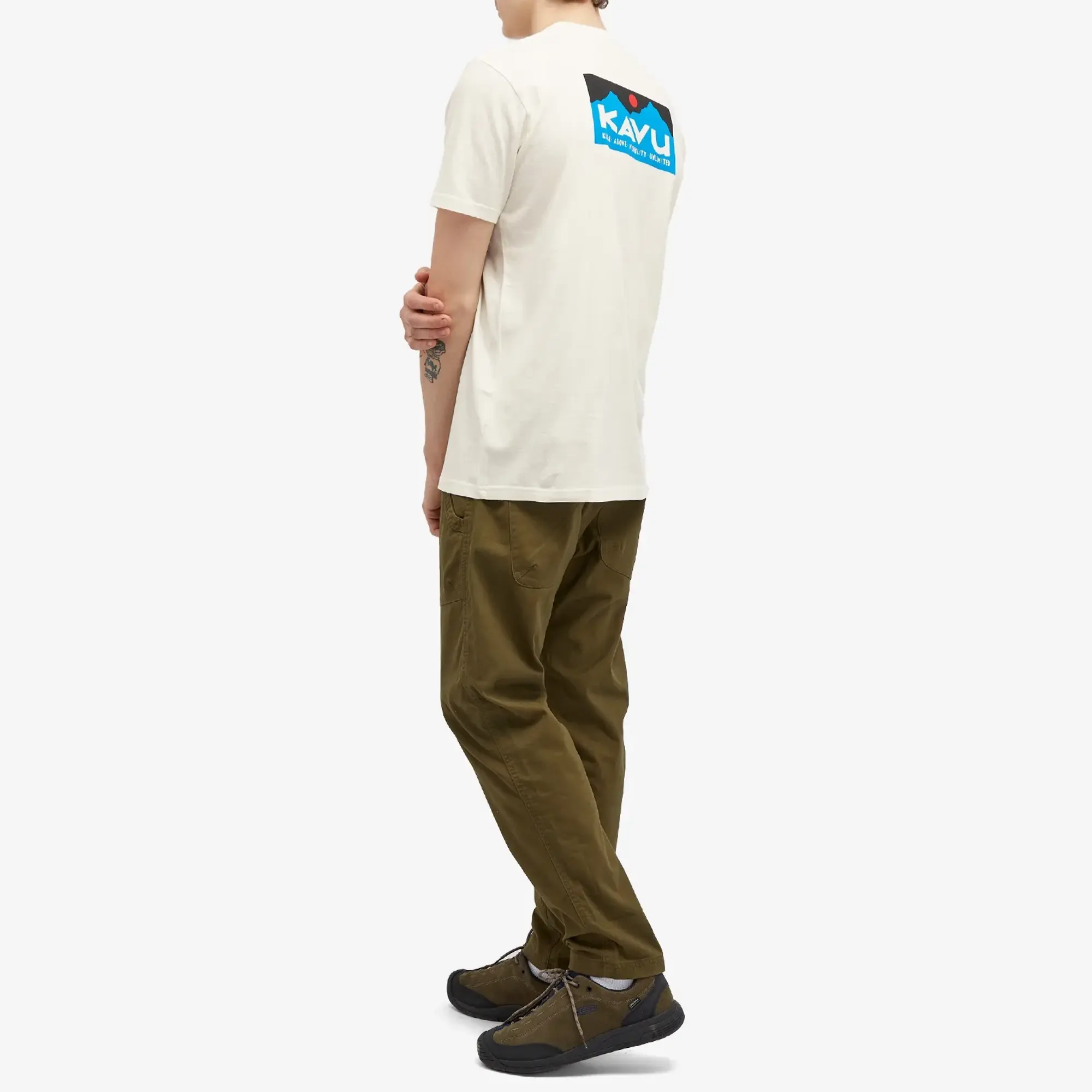 KAVU Men's Klear Above Etch Art T-Shirt Off White