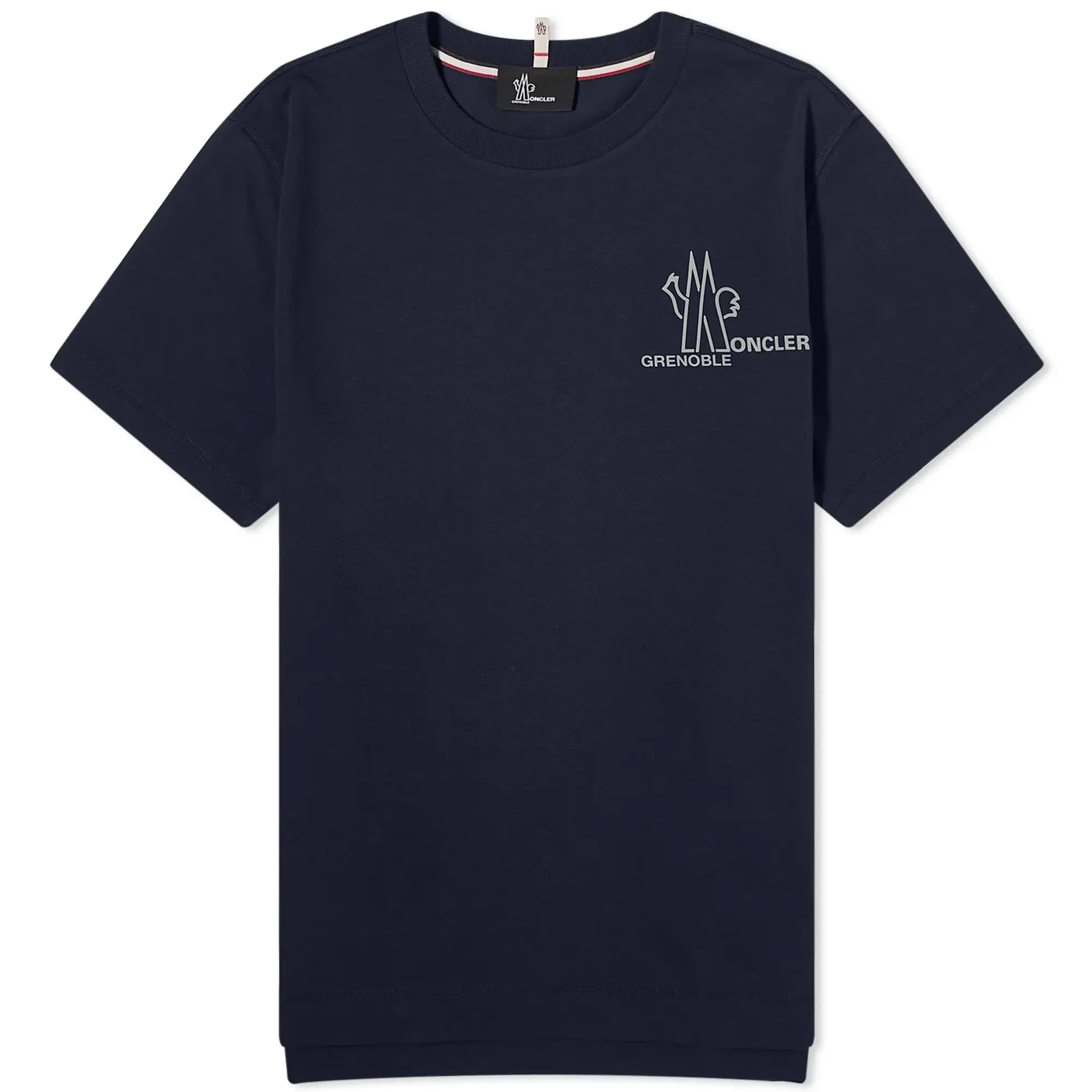 Moncler Grenoble Tri Logo T-Shirt - Navy