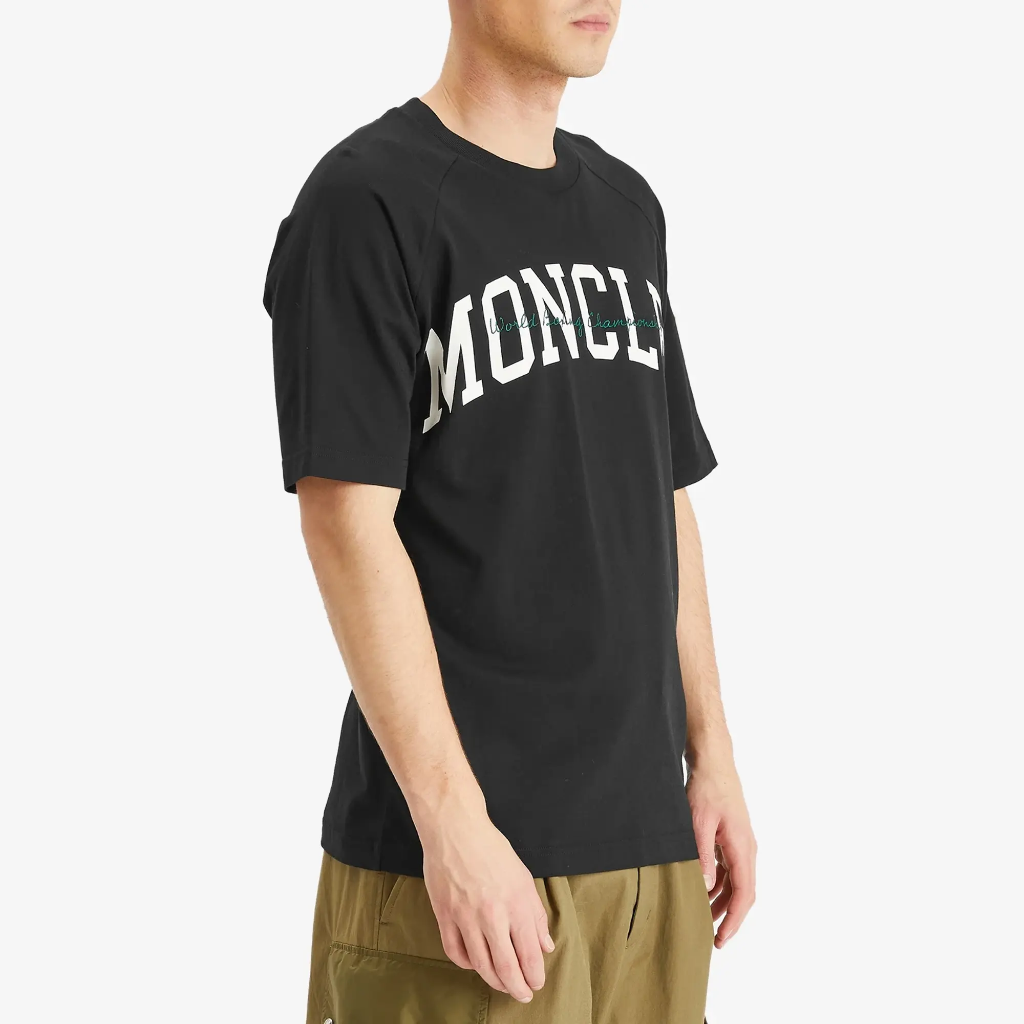 Moncler Men's Varsity Logo T-Shirt Black