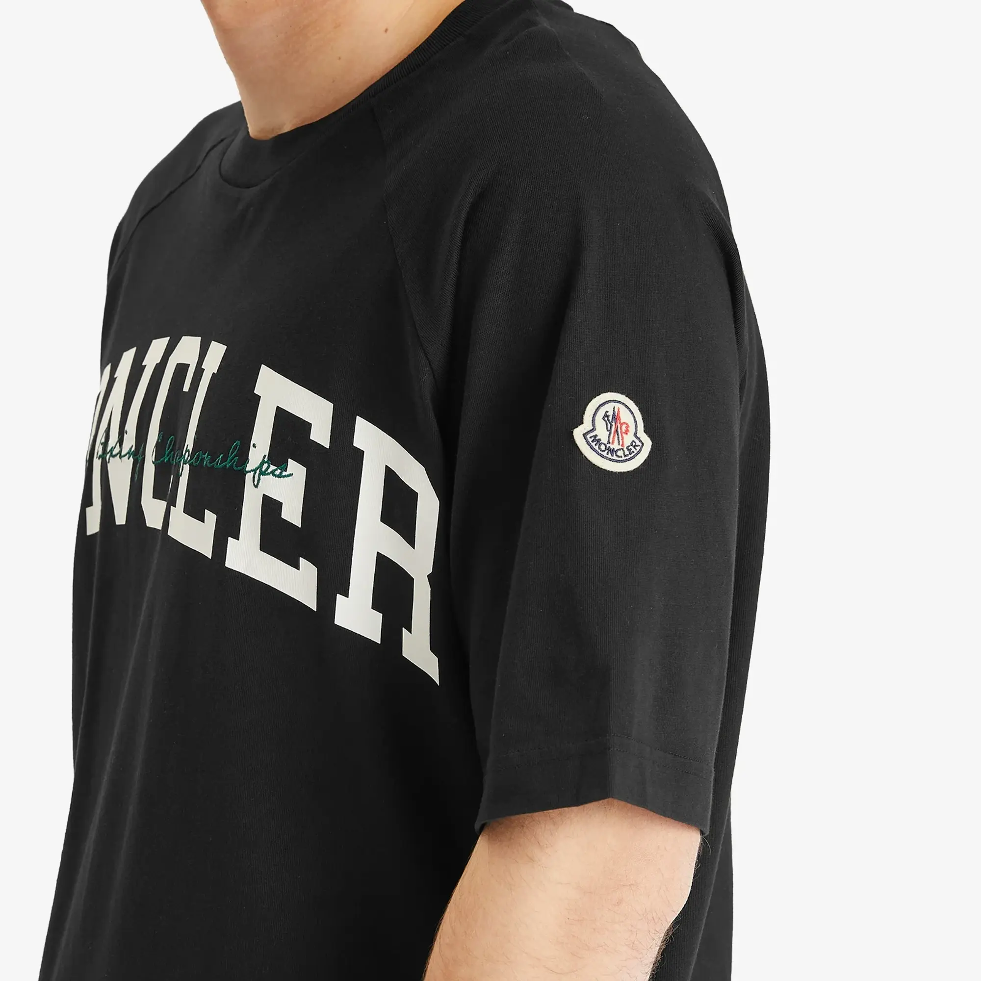 Moncler Men's Varsity Logo T-Shirt Black
