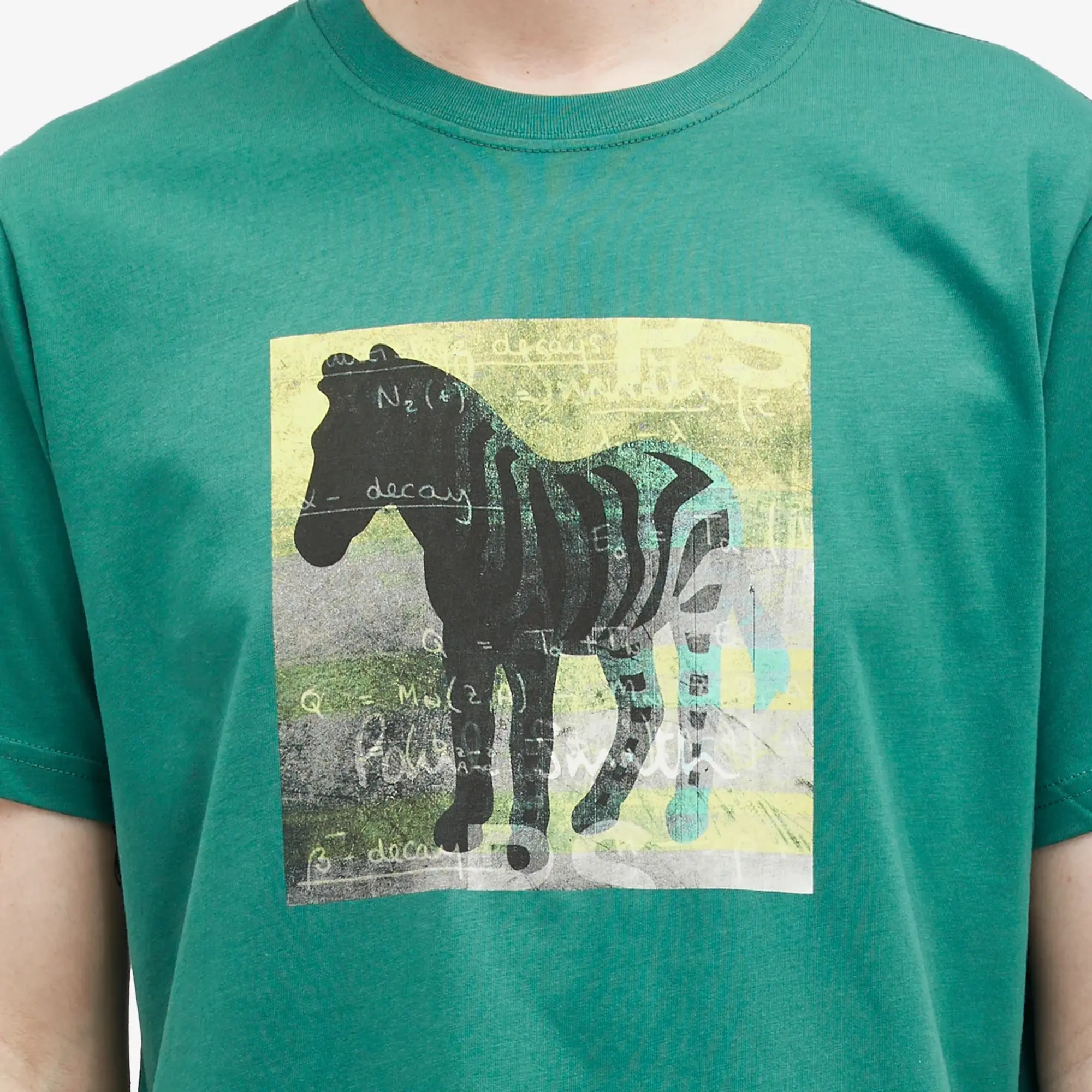 Paul Smith Men's Zebra Square T-Shirt Green