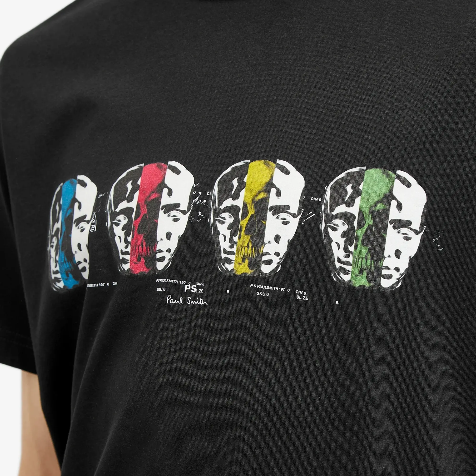Paul Smith Men's Faces T-Shirt Black