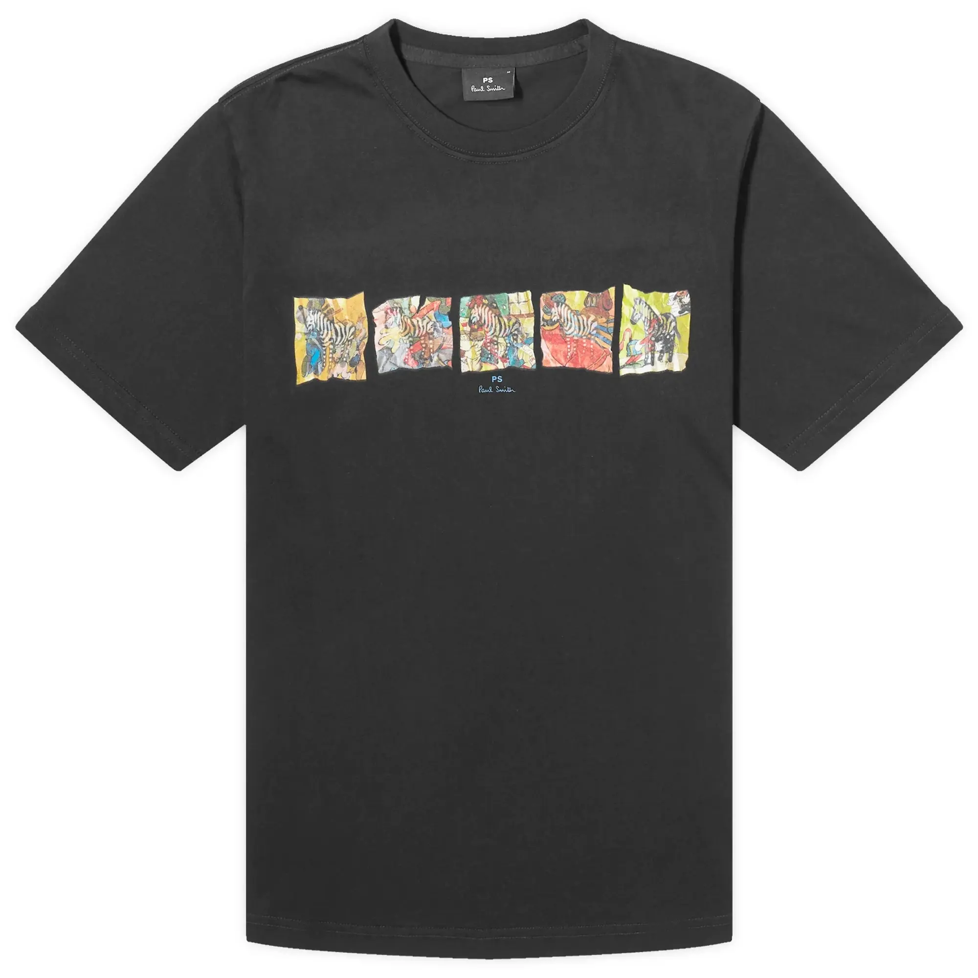 Paul Smith Men's Multi Zebra T-Shirt Black