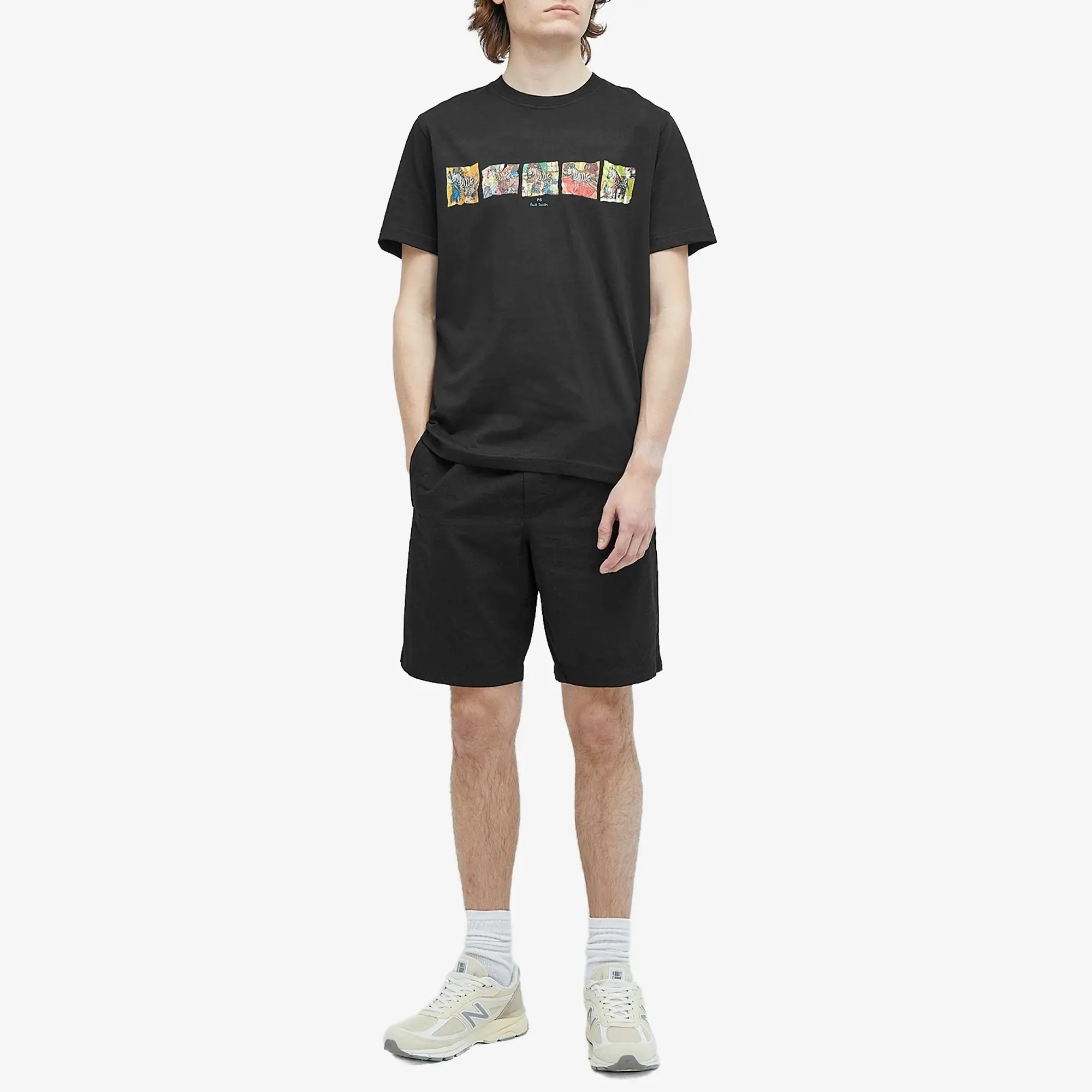 Paul Smith Men's Multi Zebra T-Shirt Black
