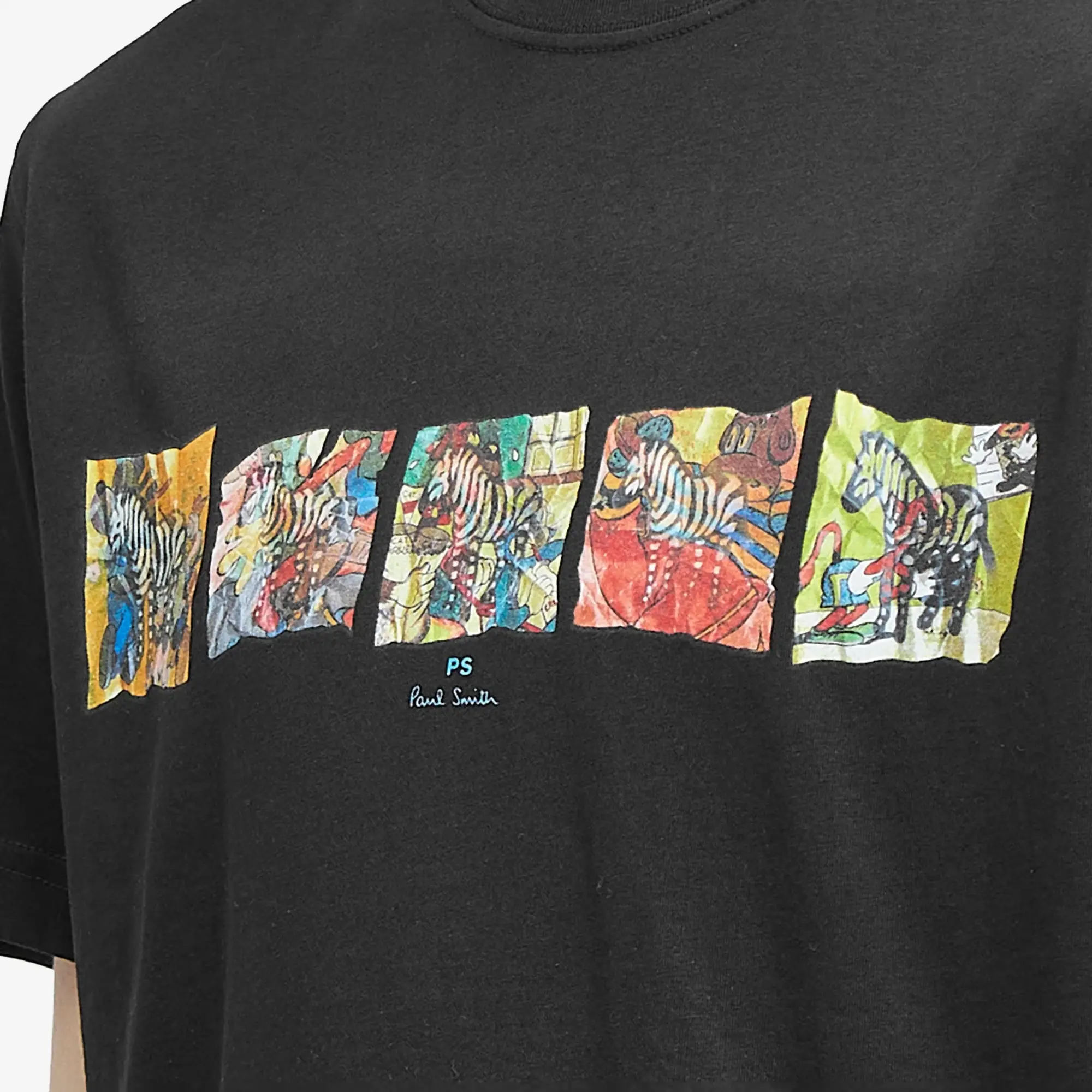 Paul Smith Men's Multi Zebra T-Shirt Black