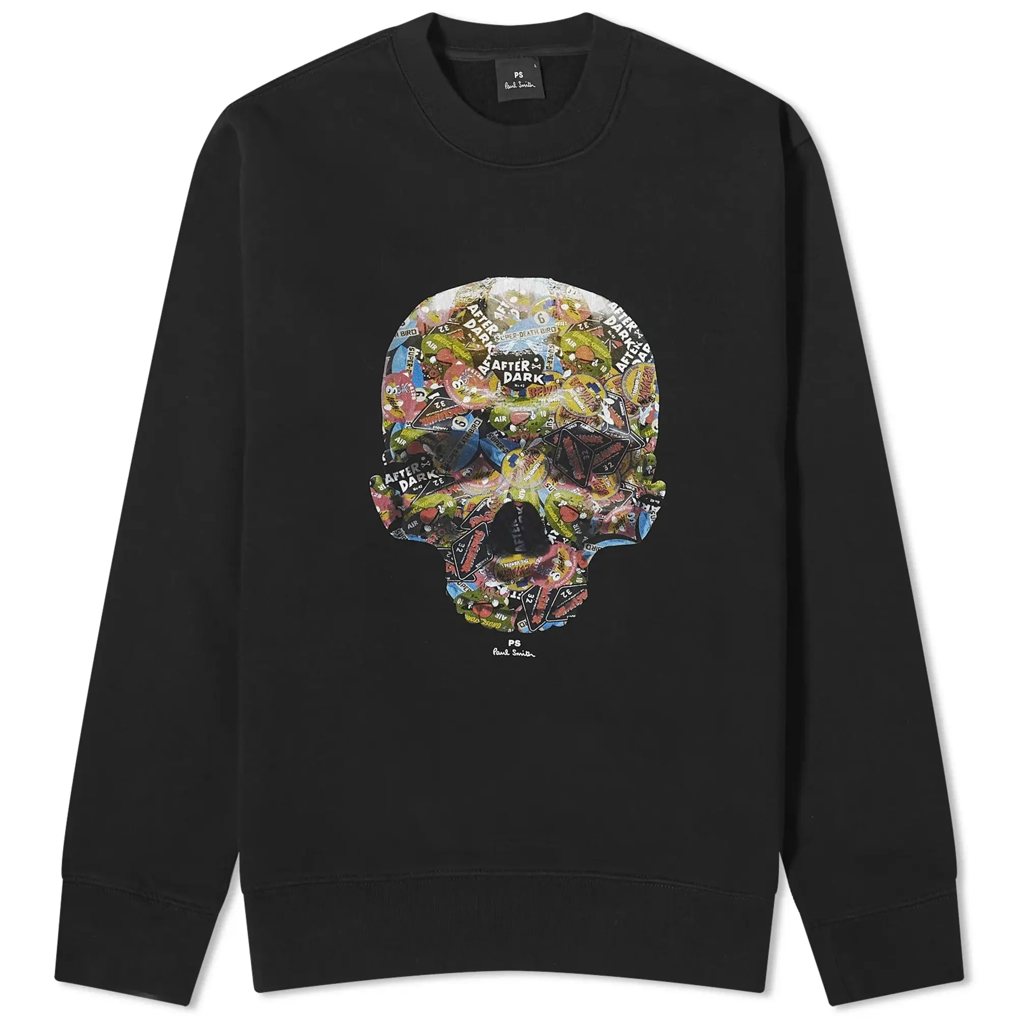 Paul Smith Men's Sticker Skull Crew Sweat Black