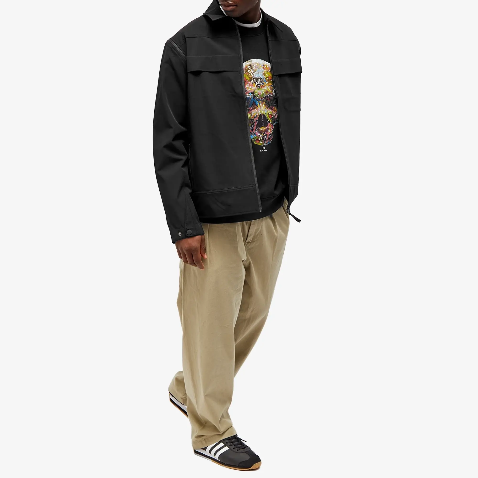 Paul Smith Men's Sticker Skull Crew Sweat Black