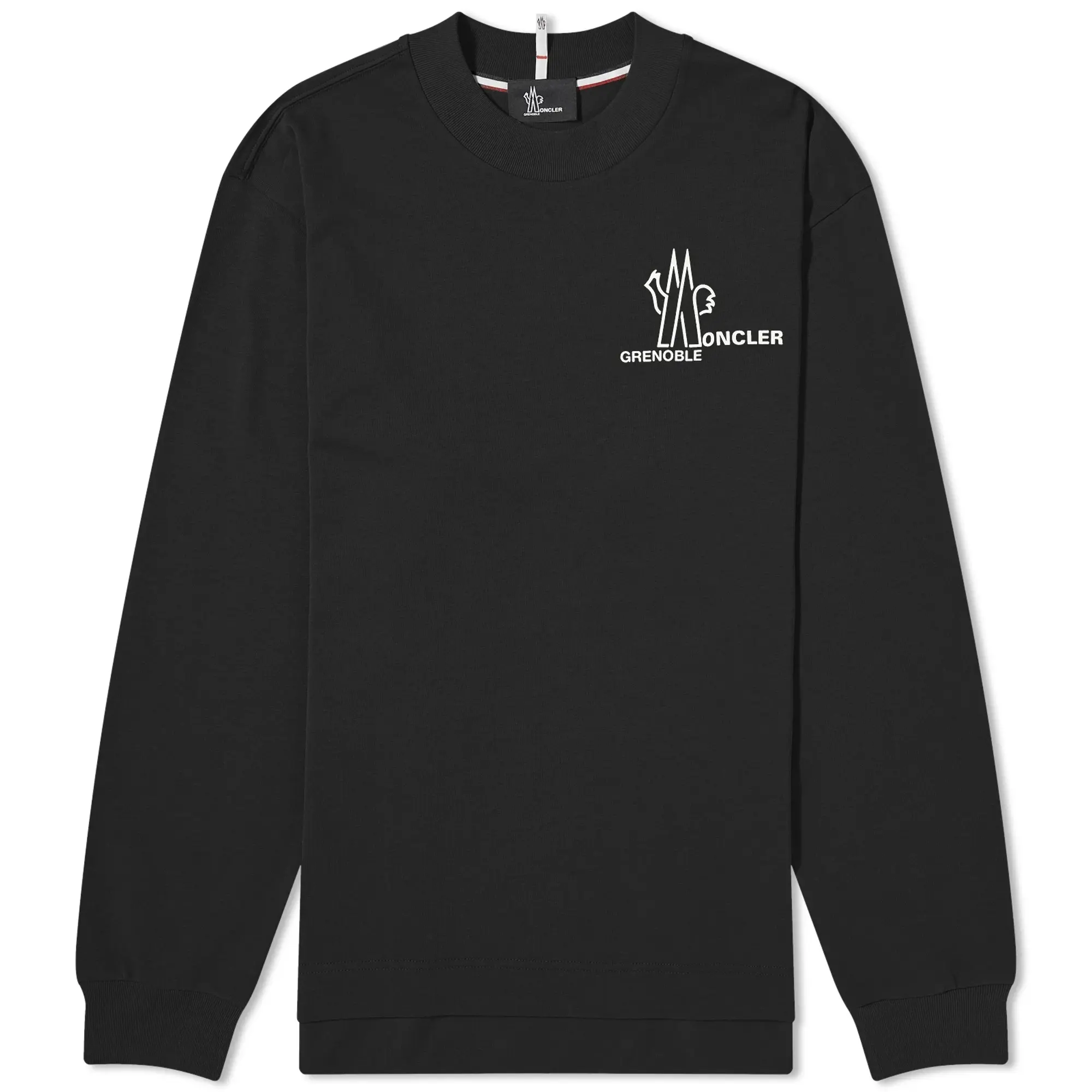 Moncler Grenoble Men's Long Sleeve Tonal Logo T-Shirt Black