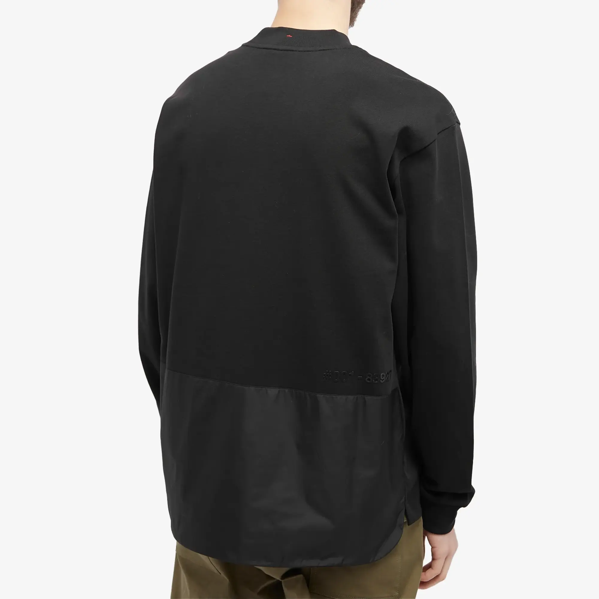 Moncler Grenoble Men's Long Sleeve Tonal Logo T-Shirt Black