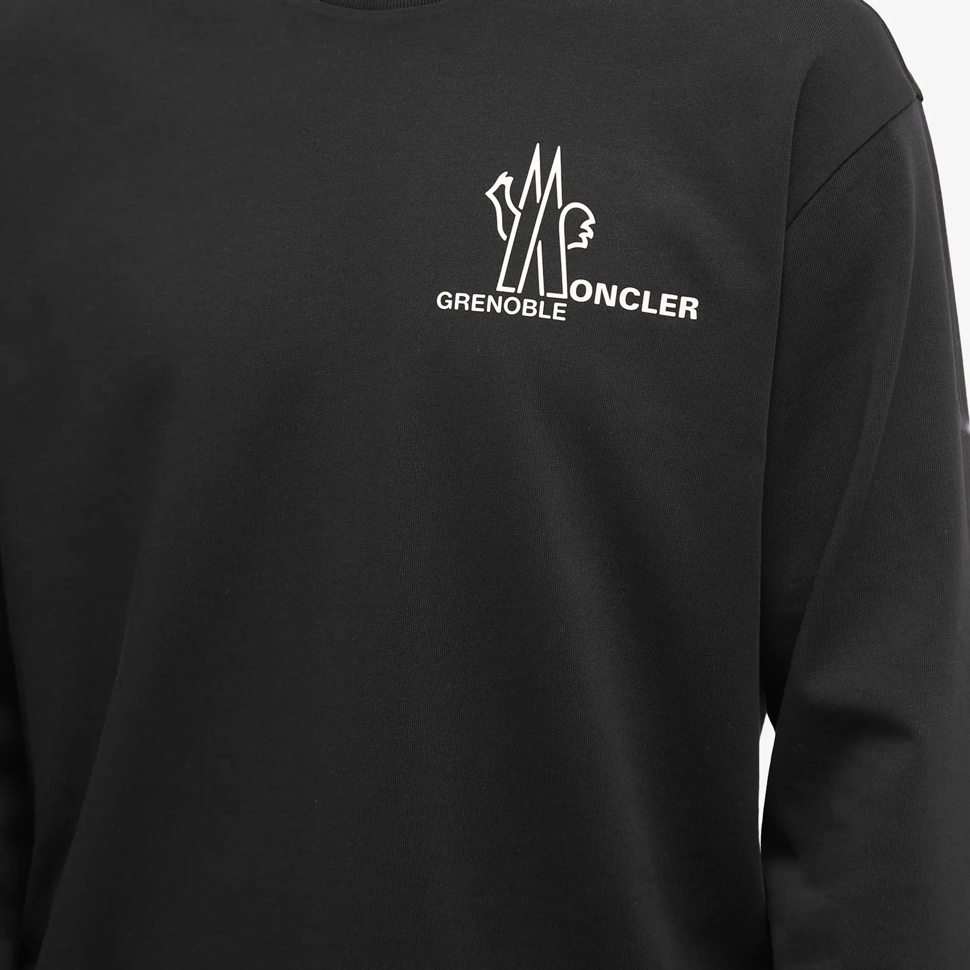 Moncler Grenoble Men's Long Sleeve Tonal Logo T-Shirt Black