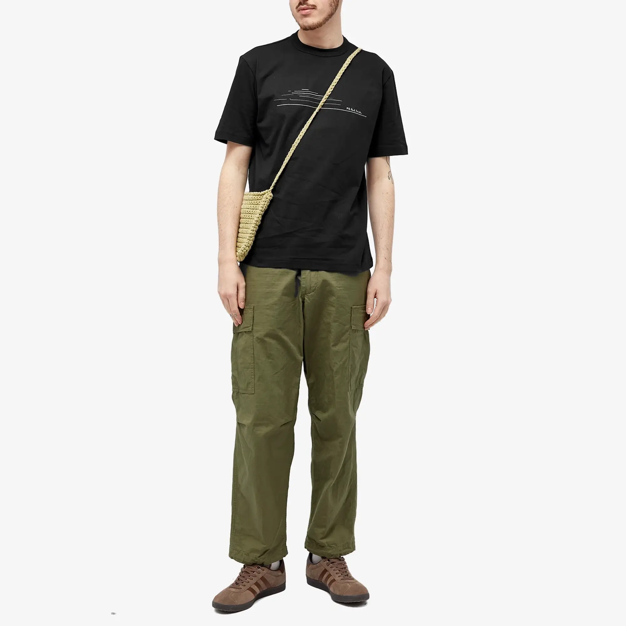 Paul Smith Men's Chest Stripe T-Shirt Black