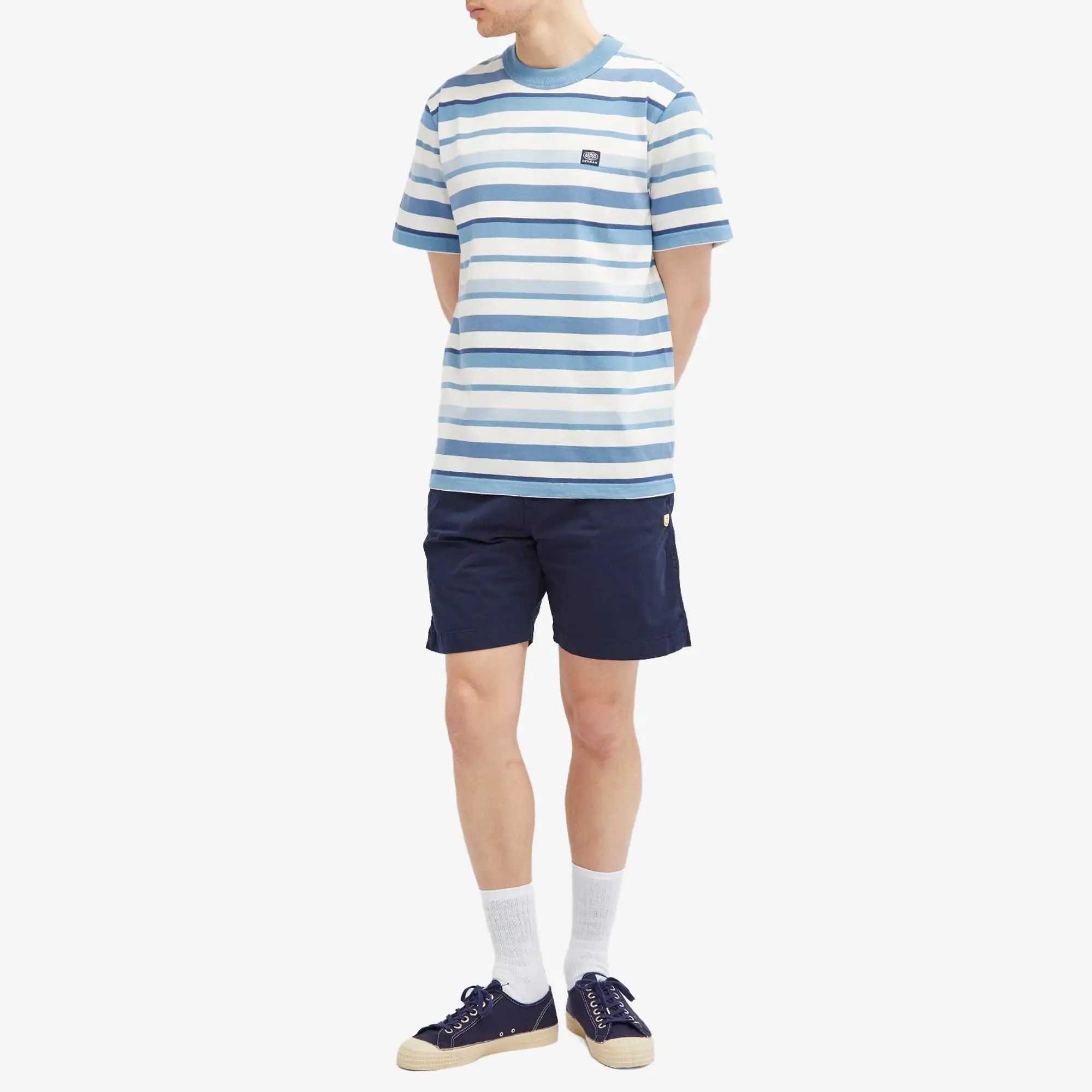 Armor-Lux Men's x Denham Vilaine Pocket T-Shirt Egret/Blue