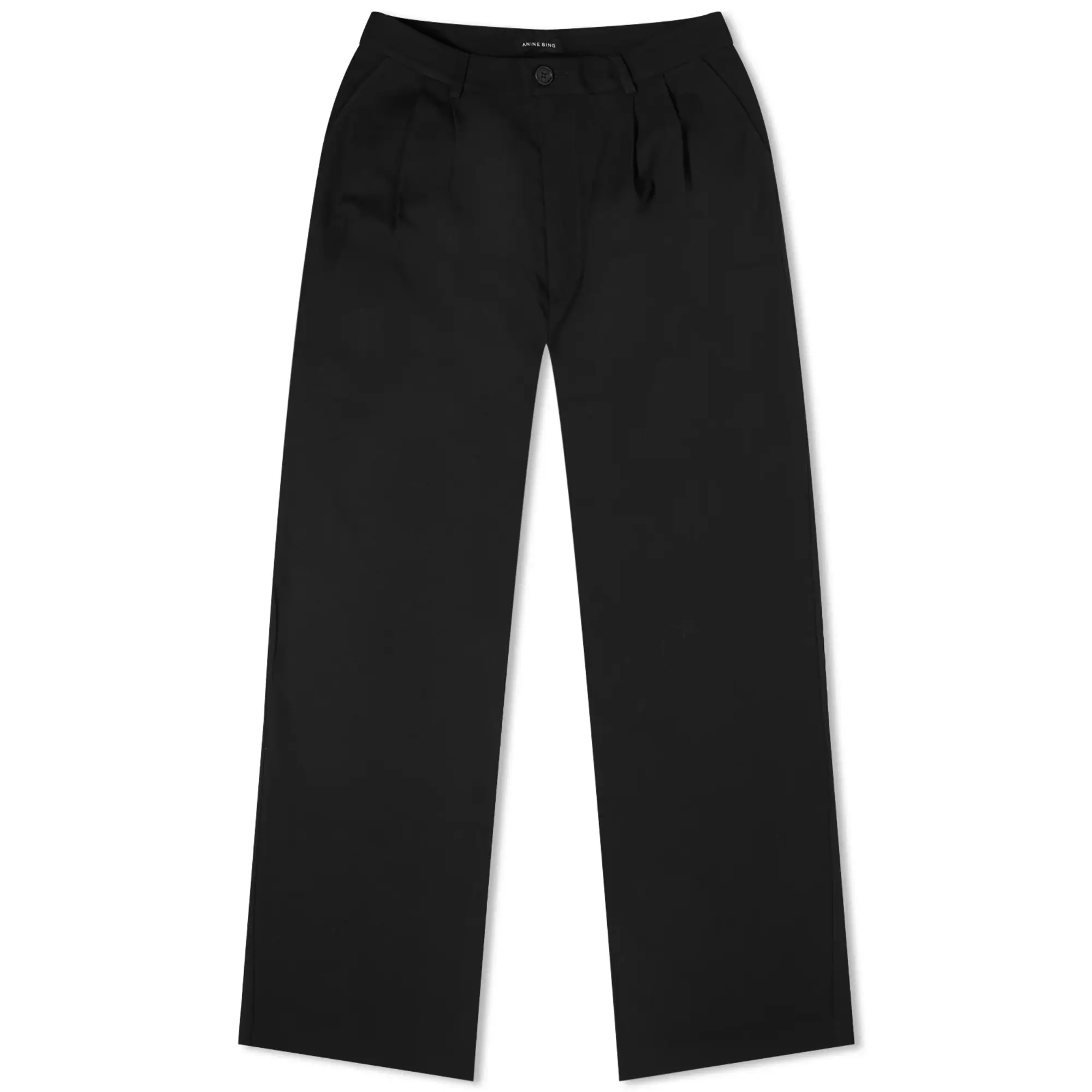 Anine Bing Women's Carrie Wide Leg Casual Trousers Black