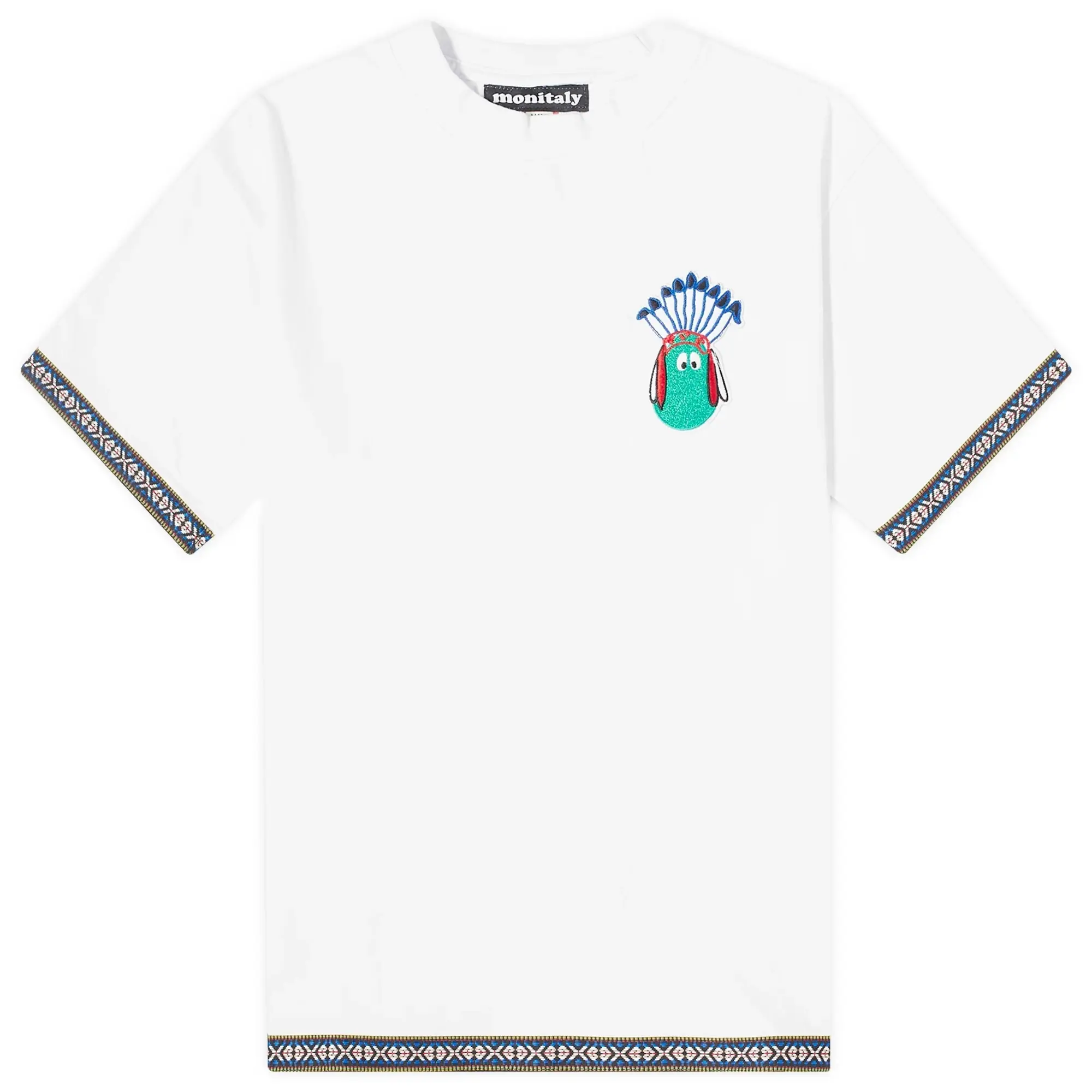 Monitaly Men's Cinta Taped T-Shirt Cream