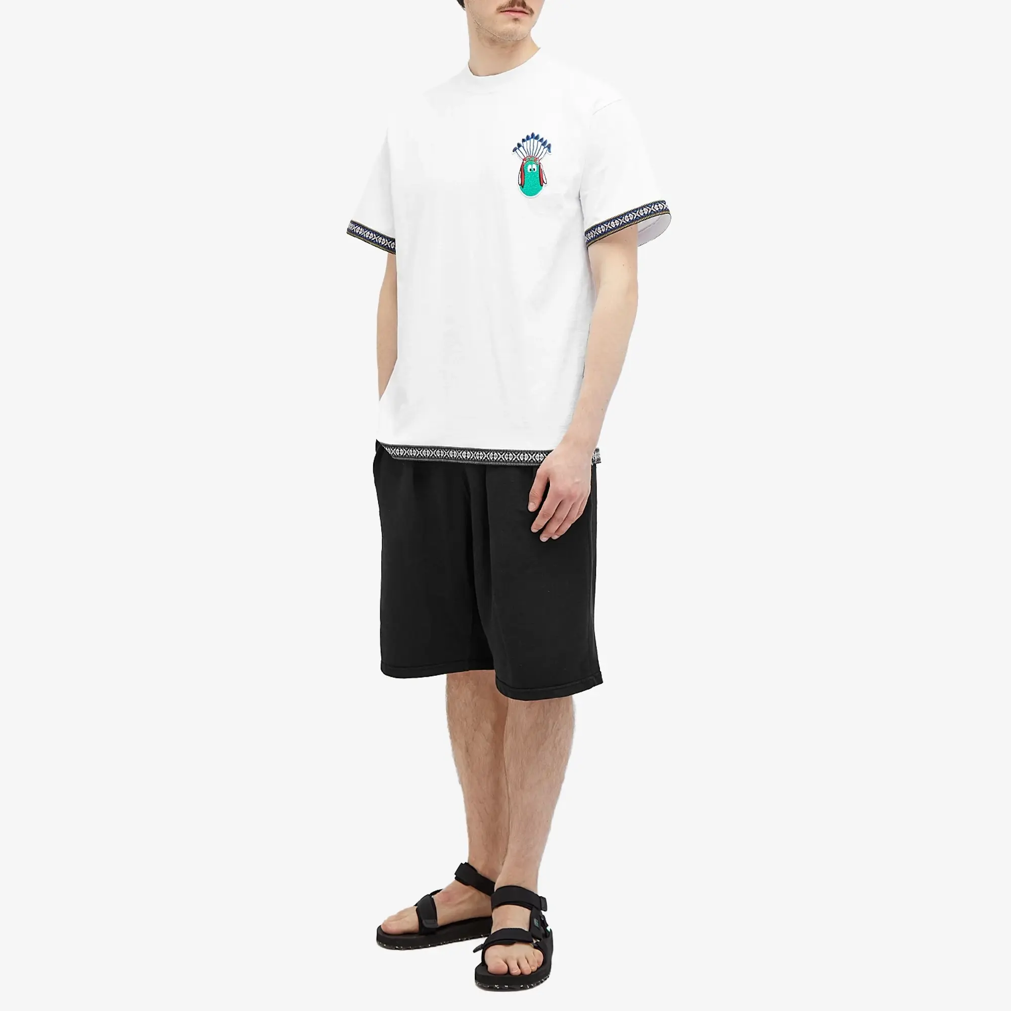 Monitaly Men's Cinta Taped T-Shirt Cream