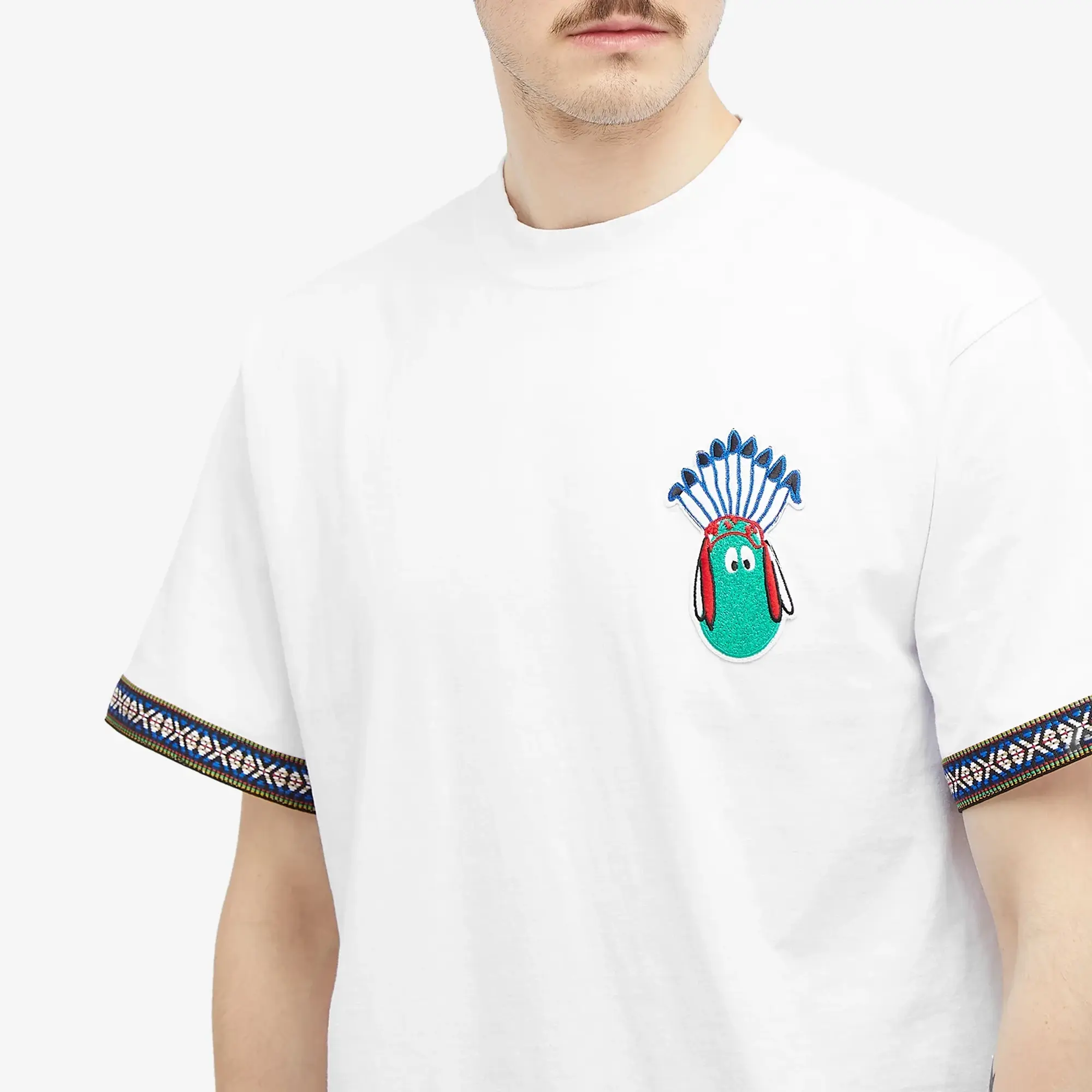 Monitaly Men's Cinta Taped T-Shirt Cream