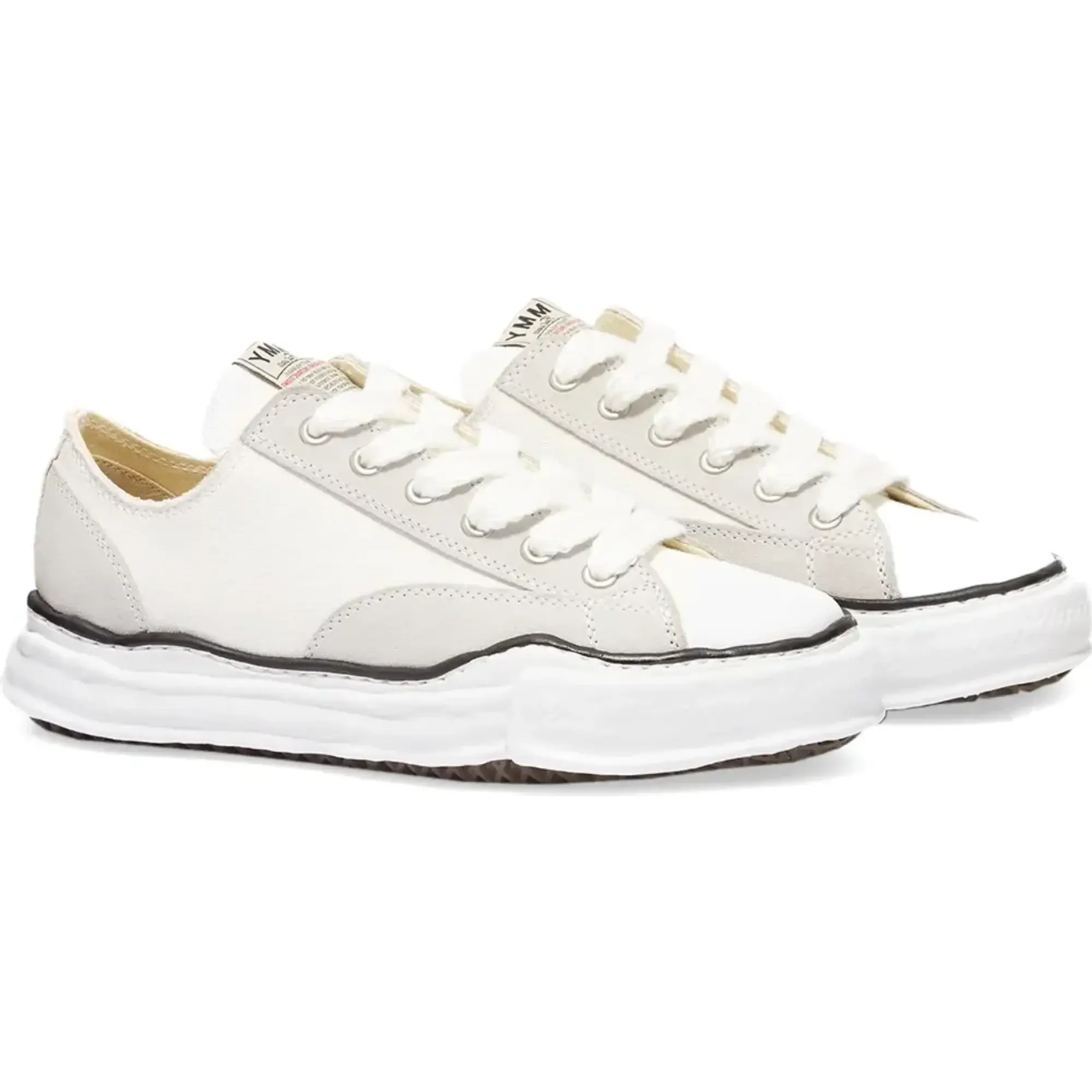 Maison MIHARA YASUHIRO Men's Original Sole Suede Lowcut Sneaker White