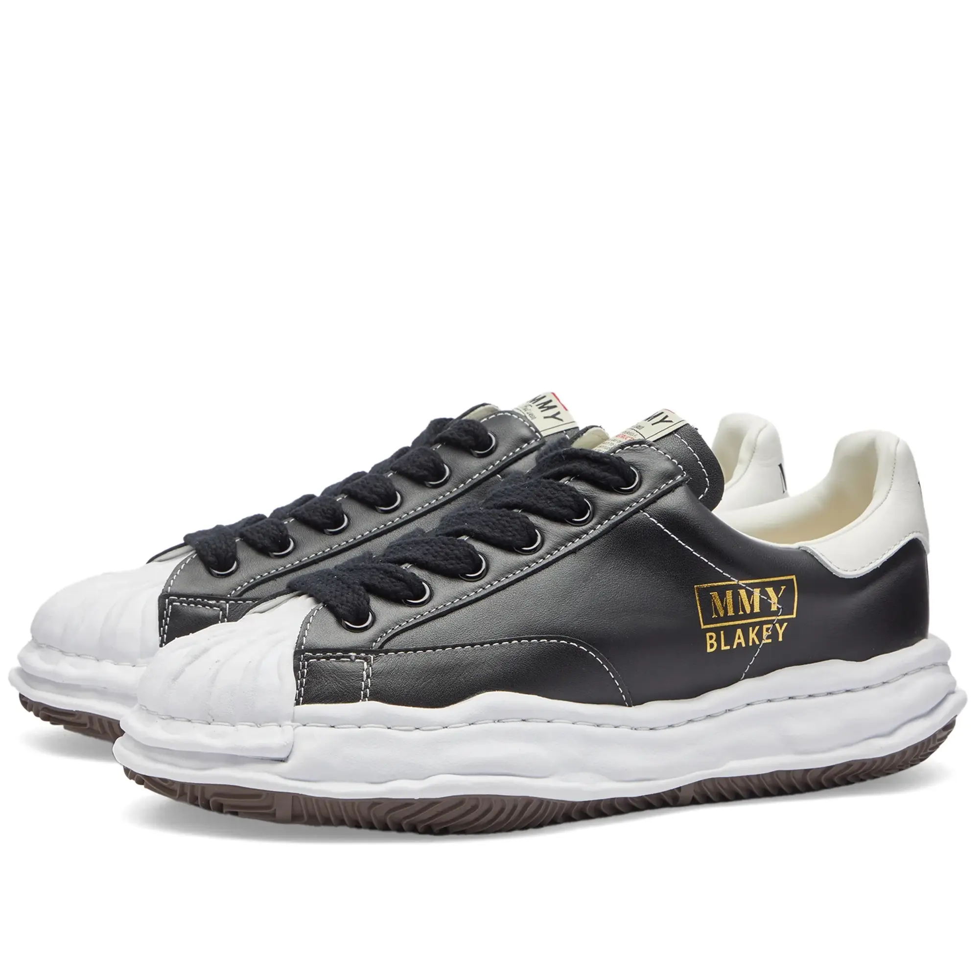 Maison MIHARA YASUHIRO Men's Blakey Low Leather Sneaker Black