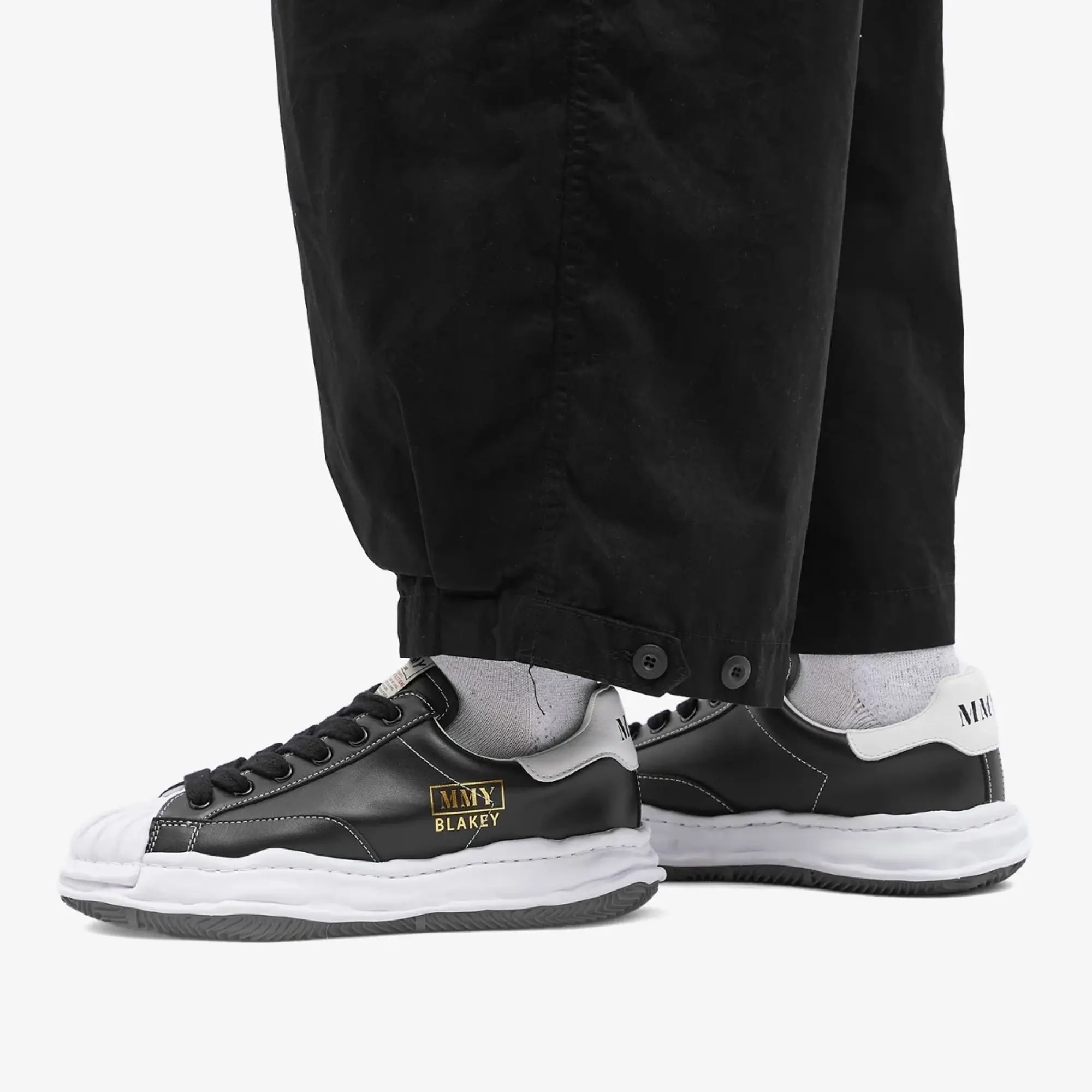 Maison MIHARA YASUHIRO Men's Blakey Low Leather Sneaker Black
