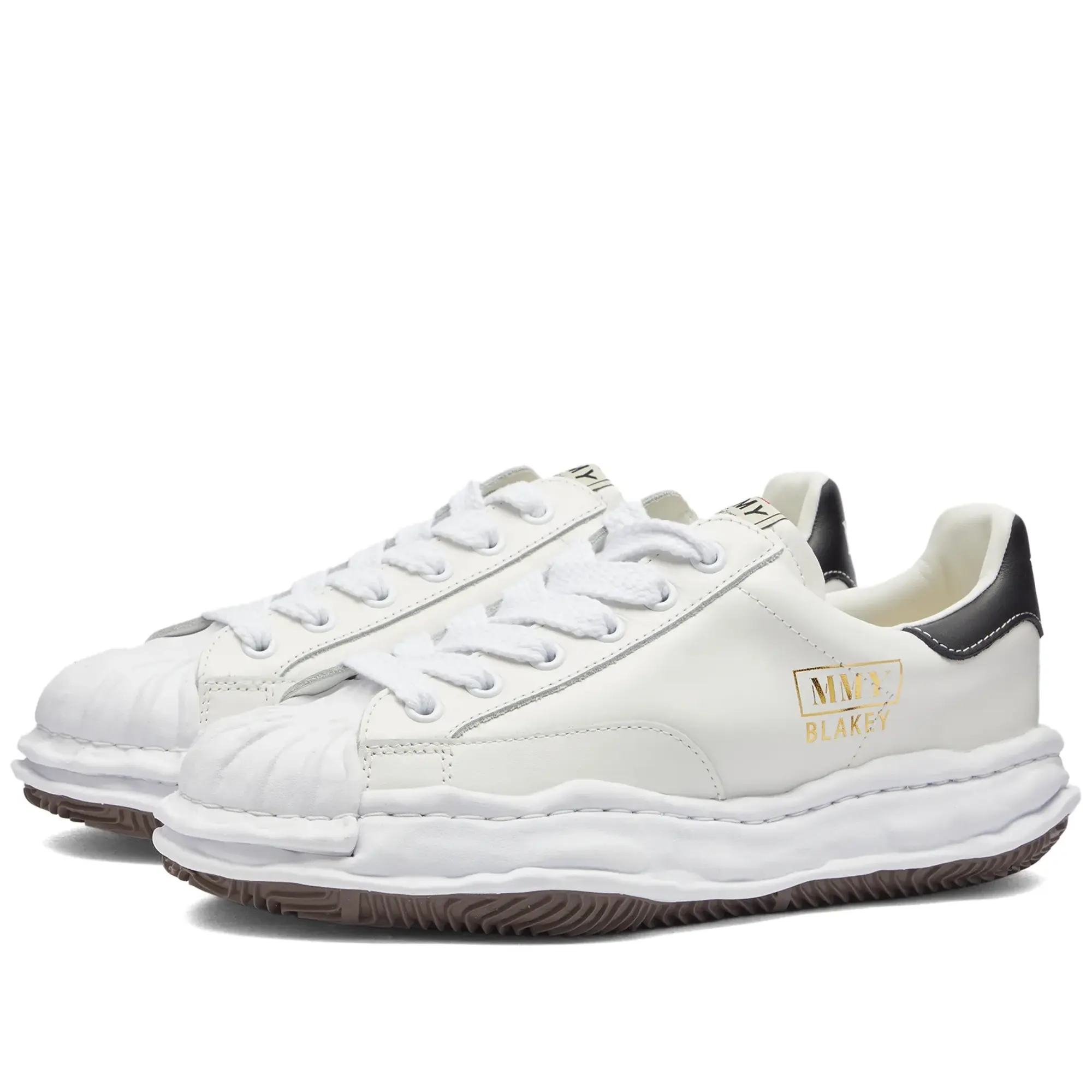 Maison MIHARA YASUHIRO Men's Blakey Low / Original Stc Sole Leathe White