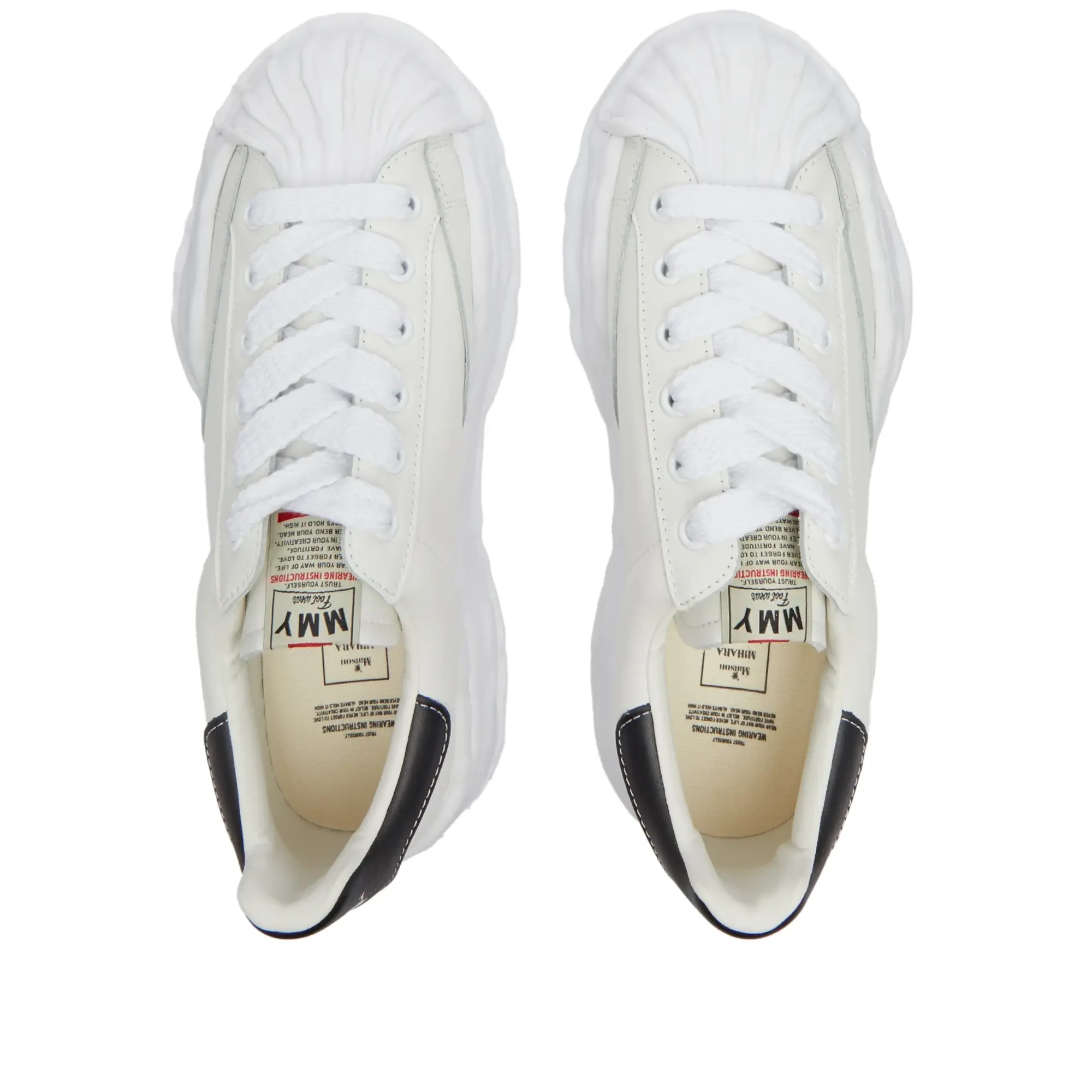 Maison MIHARA YASUHIRO Men's Blakey Low / Original Stc Sole Leathe White