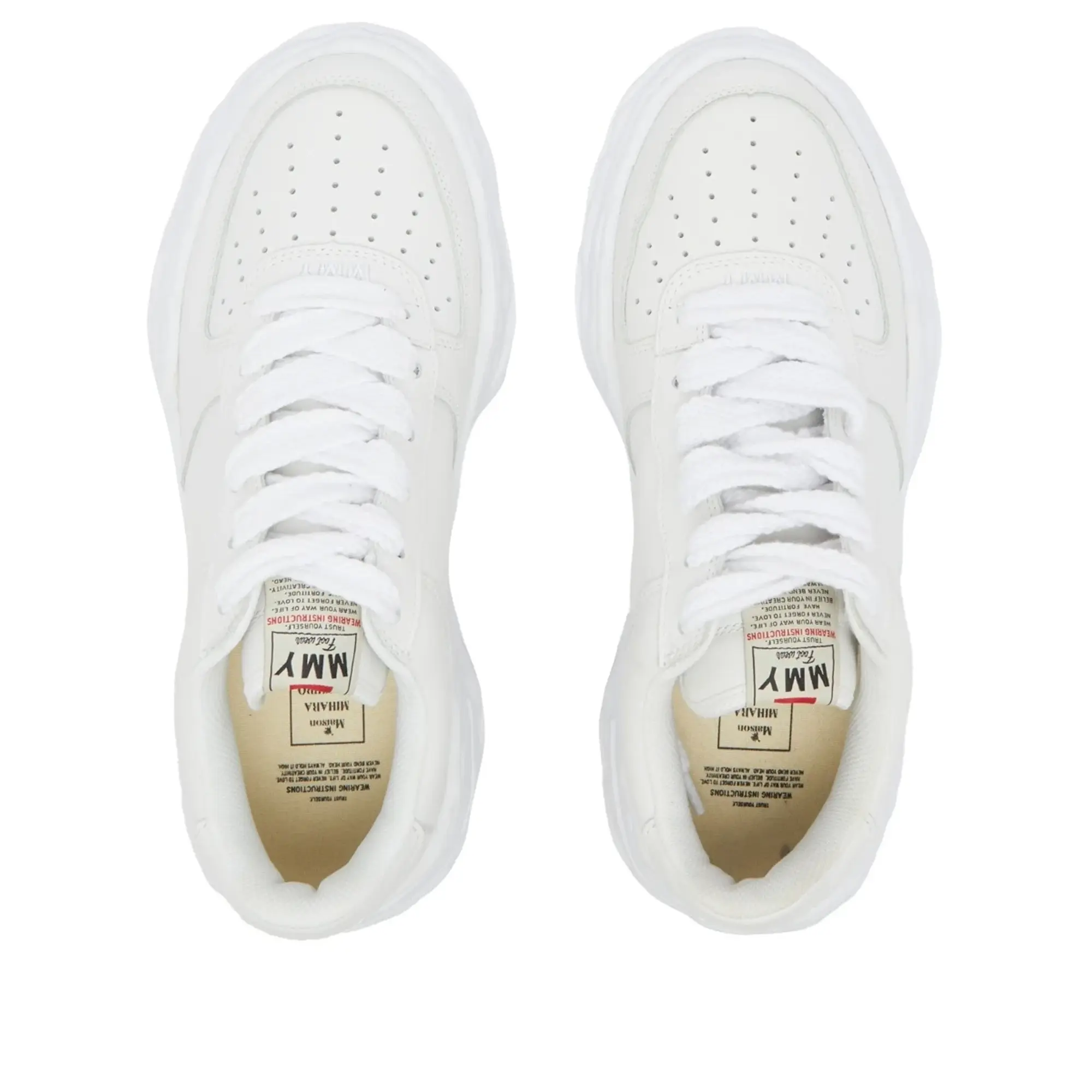 Maison MIHARA YASUHIRO Men's Wayne Original Low Top Leather Sneake White