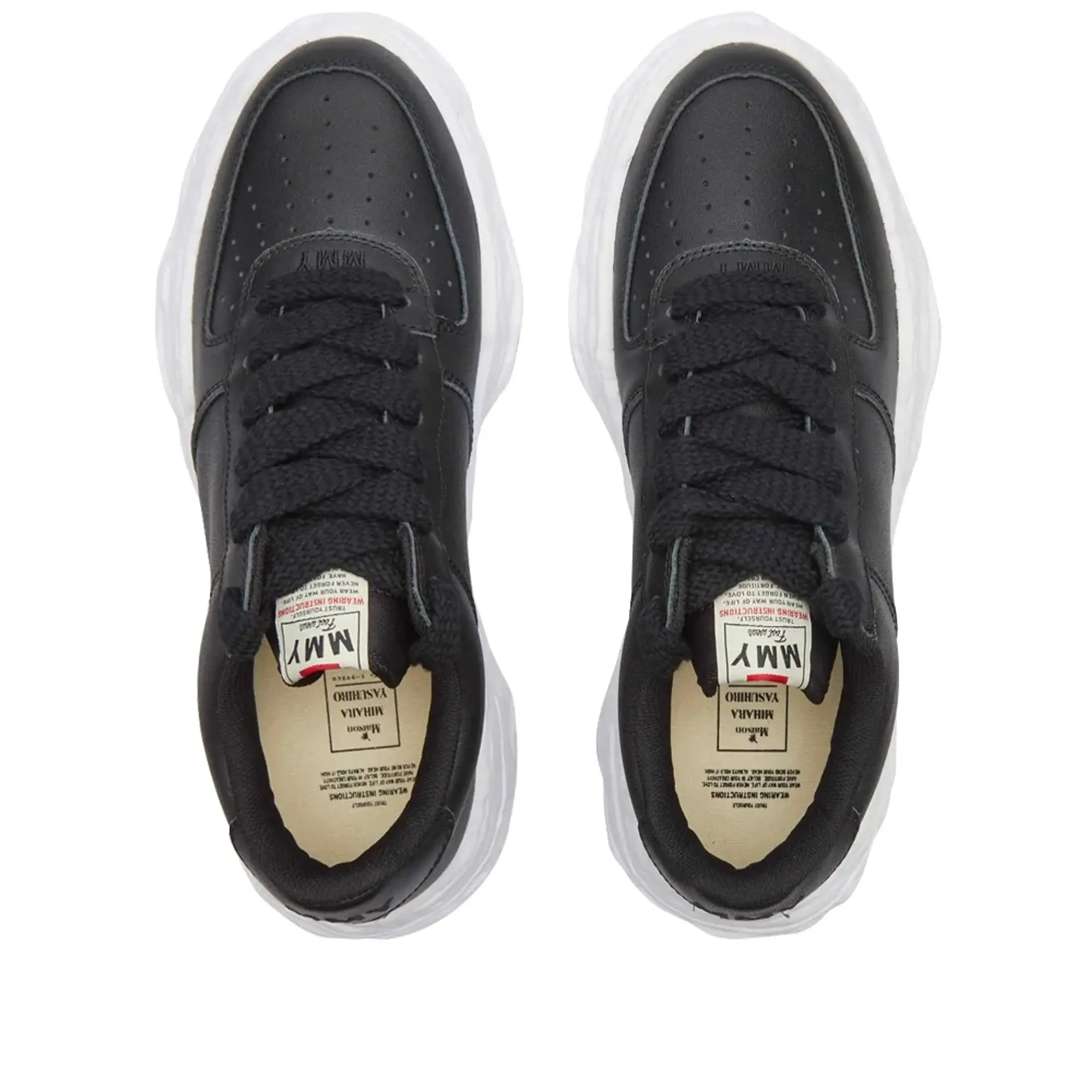 Maison MIHARA YASUHIRO Men's Wayne Original Low Top Leather Sneaker Black