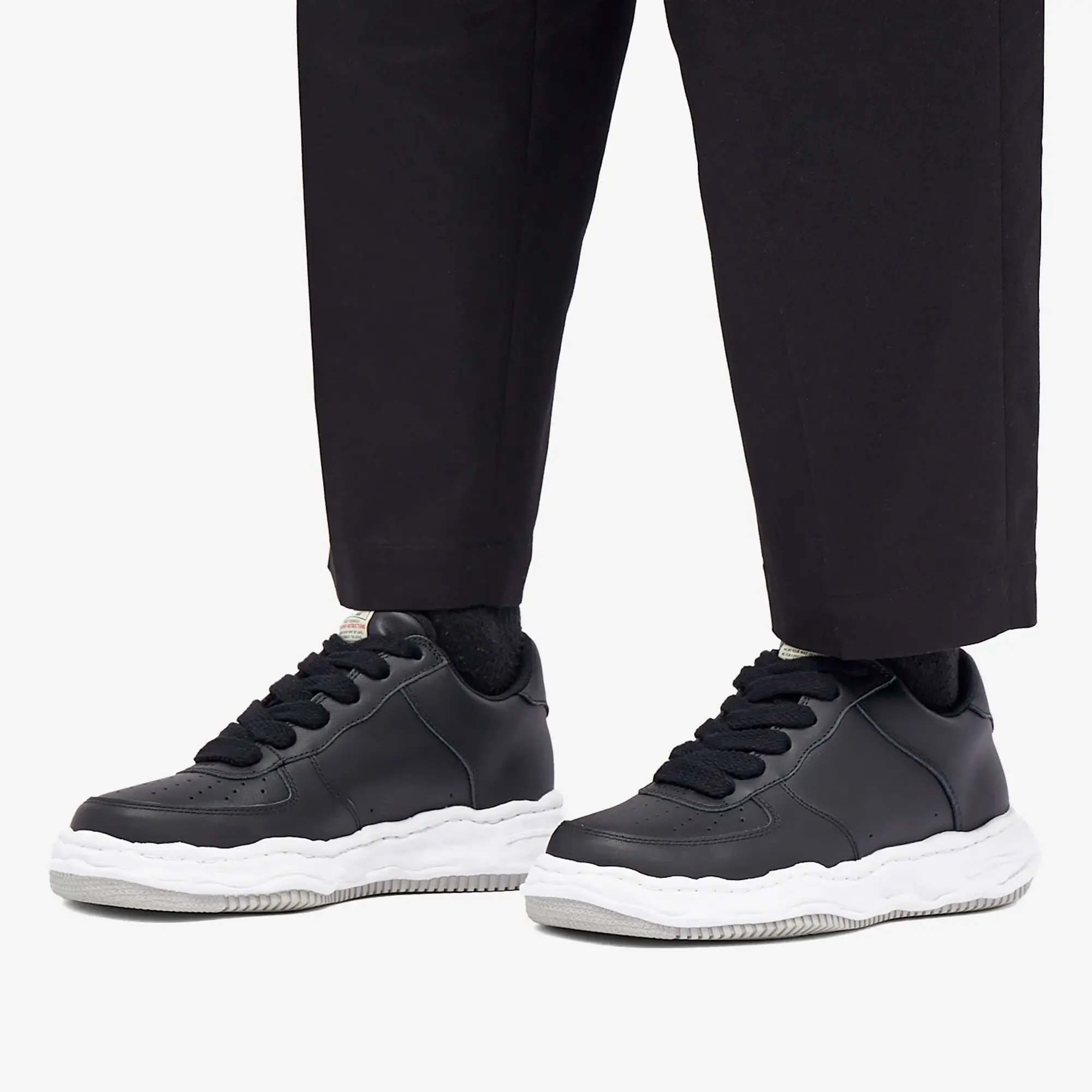 Maison MIHARA YASUHIRO Men's Wayne Original Low Top Leather Sneaker Black