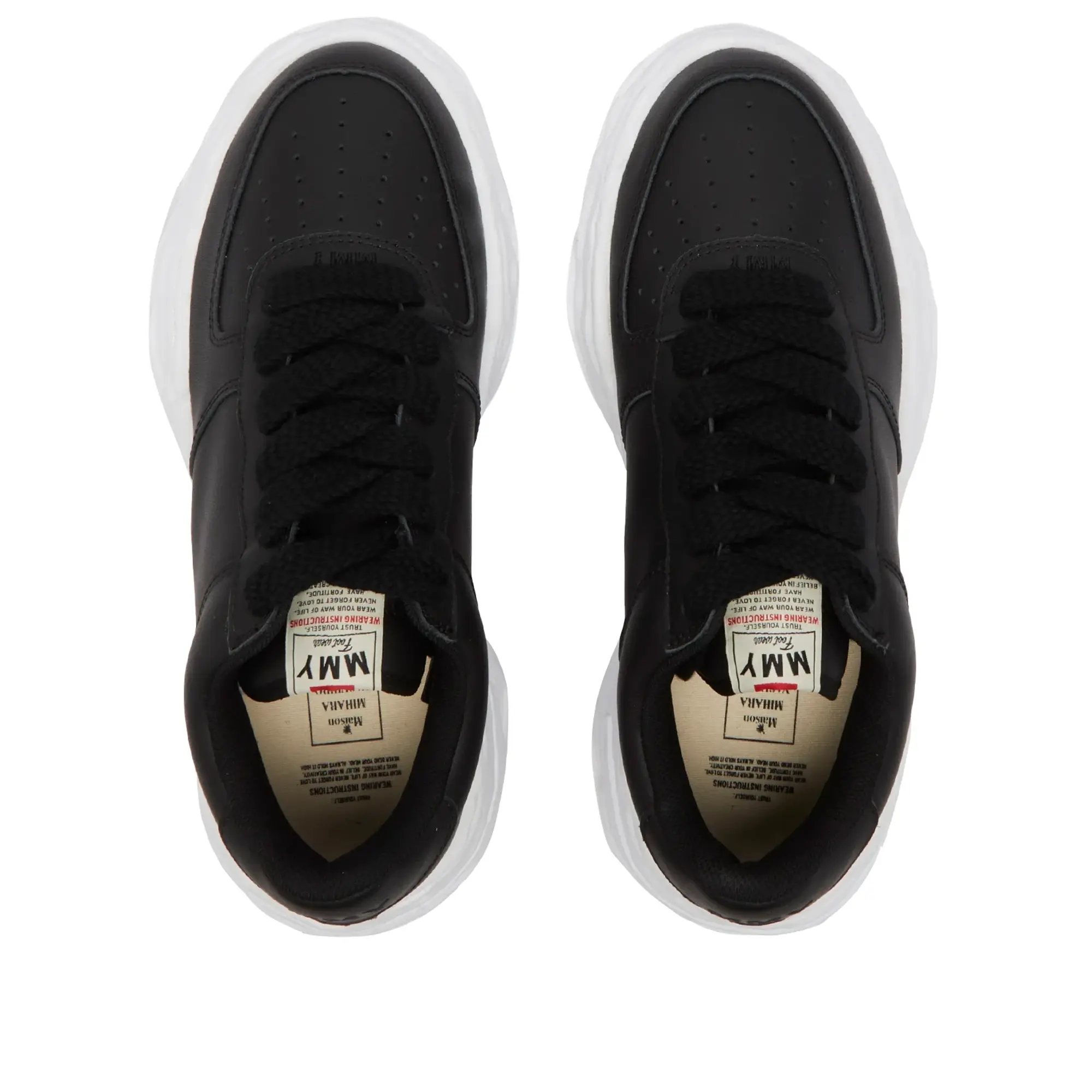 Maison MIHARA YASUHIRO Men's Wayne Original Low Top Leather Sneaker Black