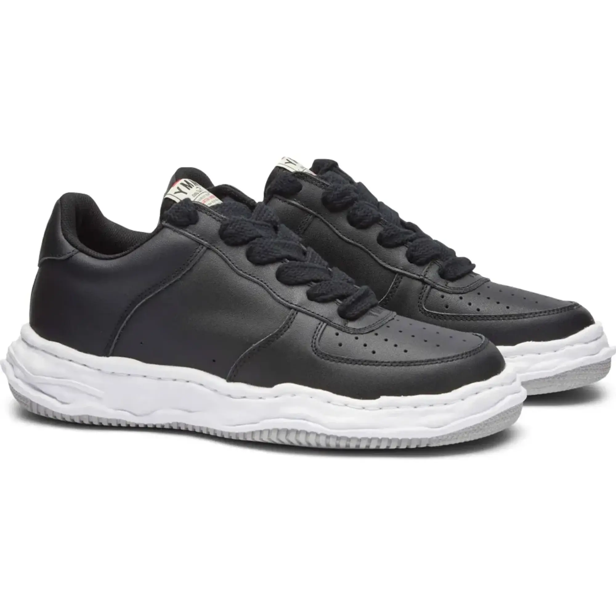 Maison MIHARA YASUHIRO Men's Wayne Original Low Top Leather Sneaker Black