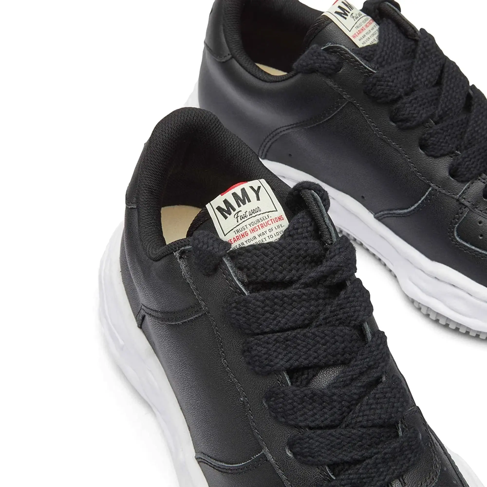 Maison MIHARA YASUHIRO Men's Wayne Original Low Top Leather Sneaker Black