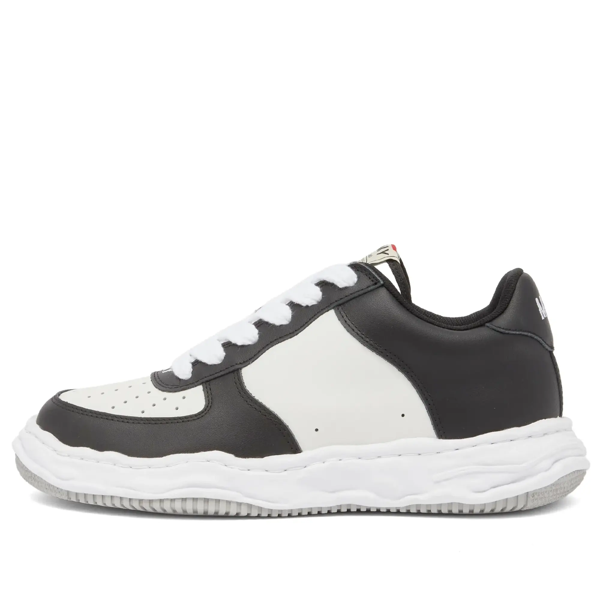 Maison MIHARA YASUHIRO Men's Wayne Low Original Sole Leather Sneaker Black/White