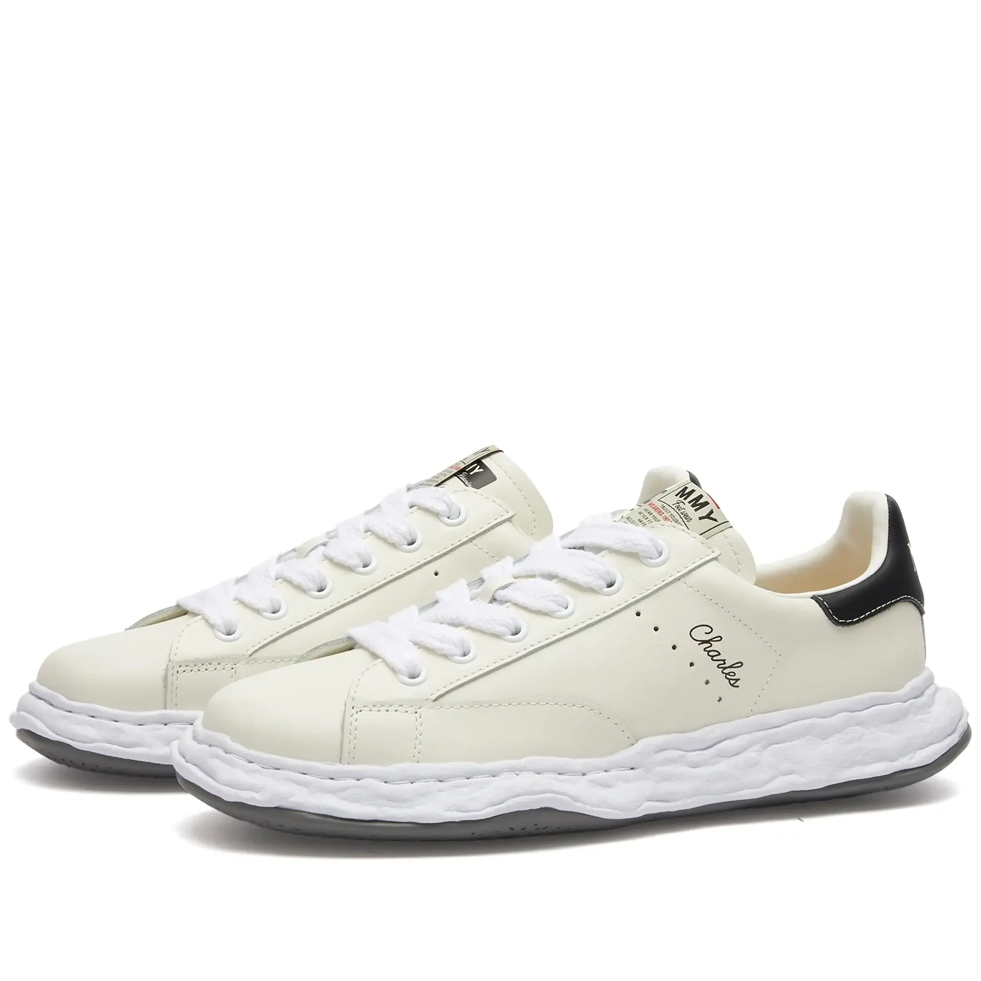 Maison MIHARA YASUHIRO Men's Charles Original Sole Low Leather Sne White