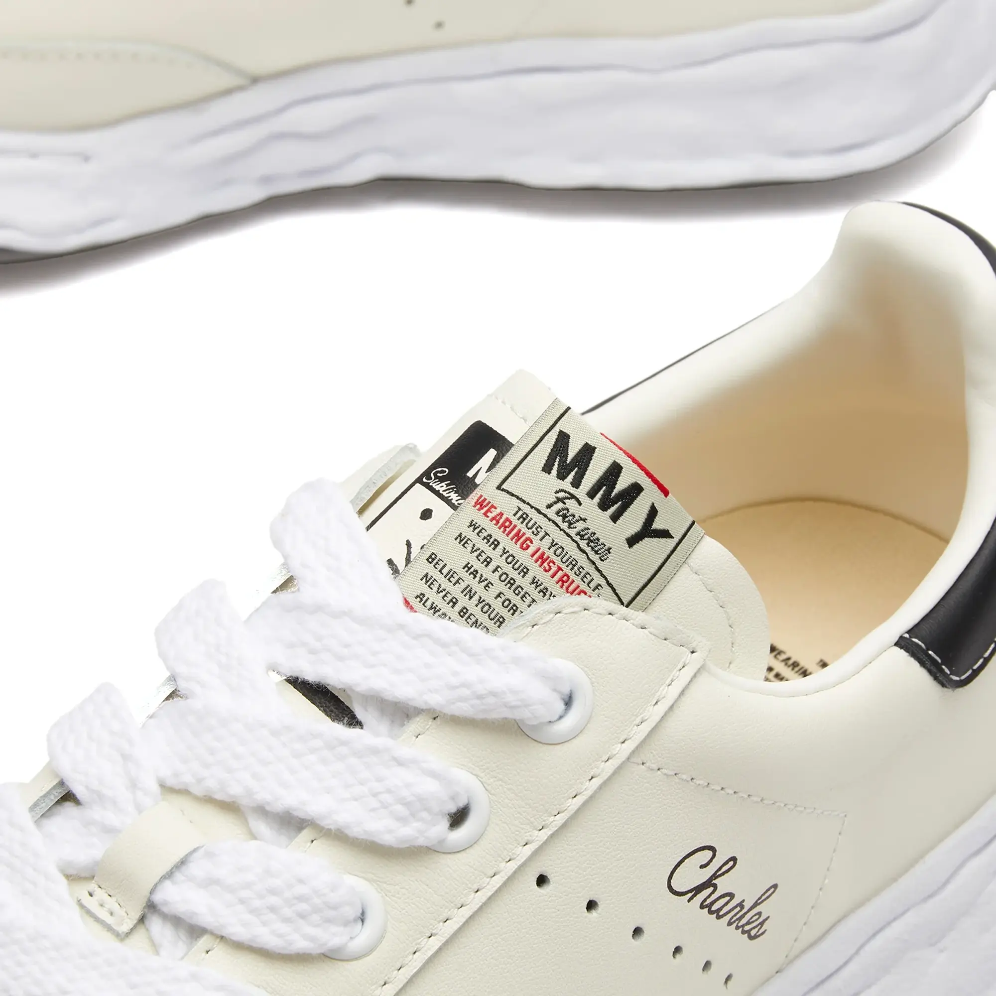 Maison MIHARA YASUHIRO Men's Charles Original Sole Low Leather Sne White