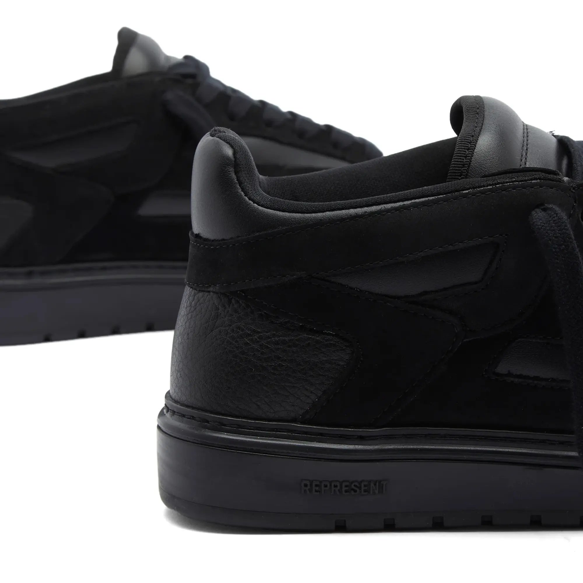 Represent Men's Reptor Leather Sneaker Black