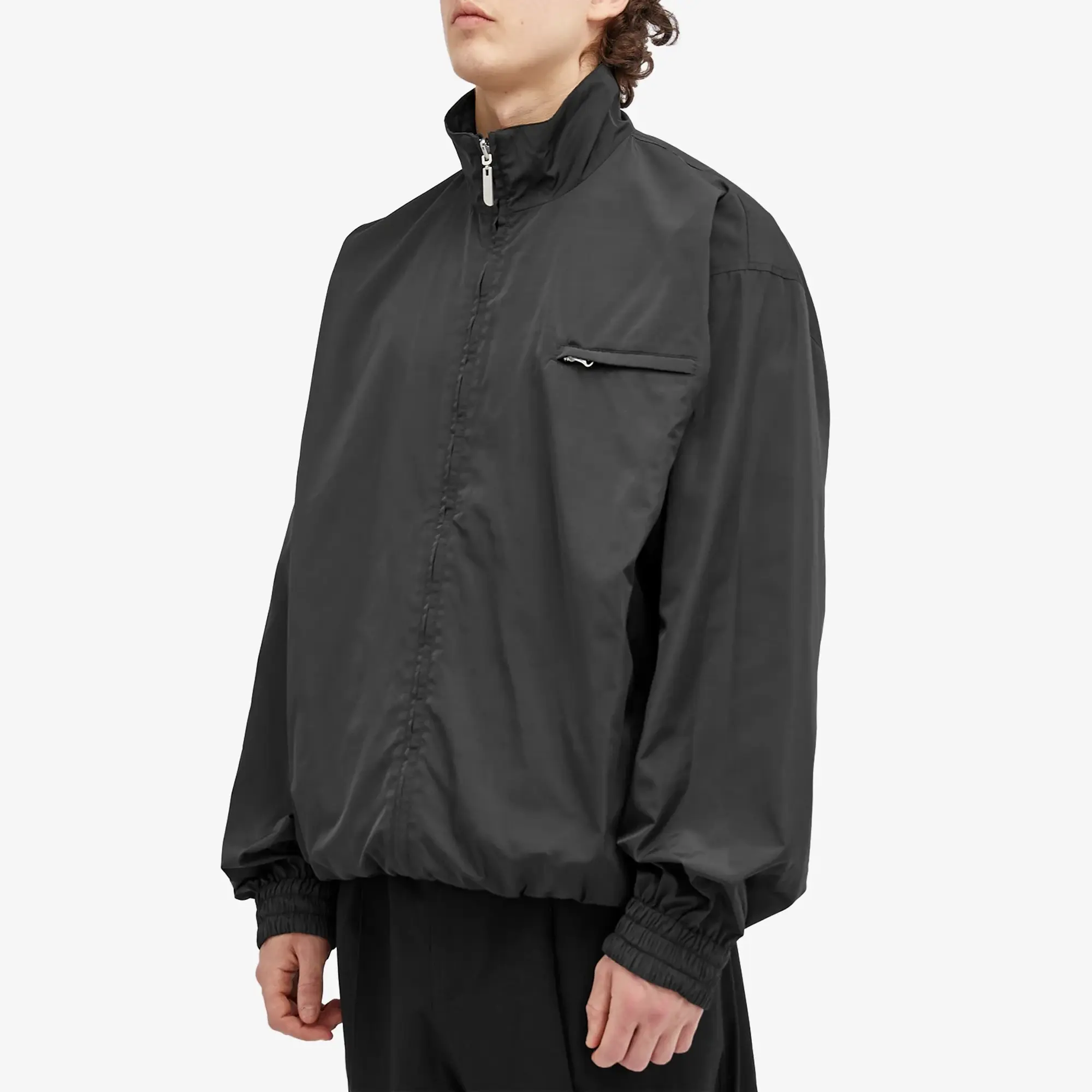 GCDS Men's Reversible Windbreaker Jacket Nero