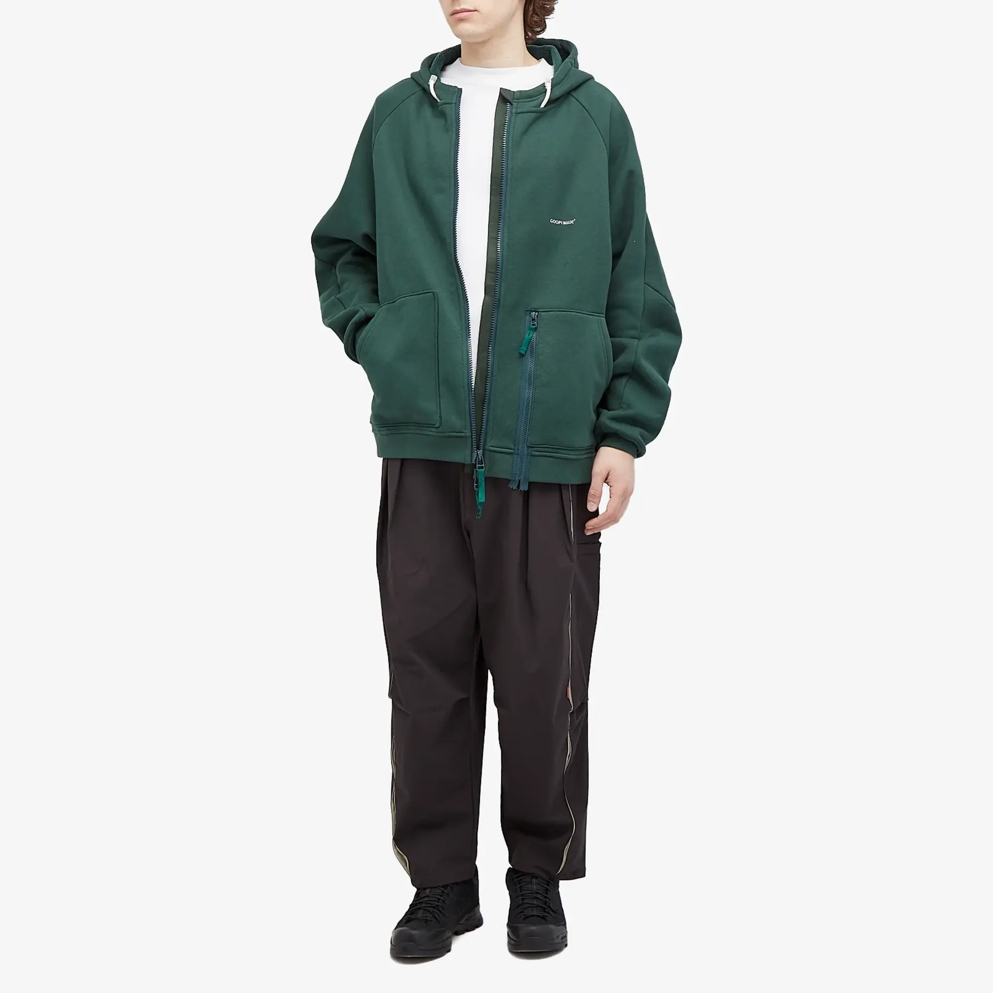 GOOPiMADE Men's GOOPiMADE Men's® “MEquip-H3” Mantle Logo Hooded Jacket Green