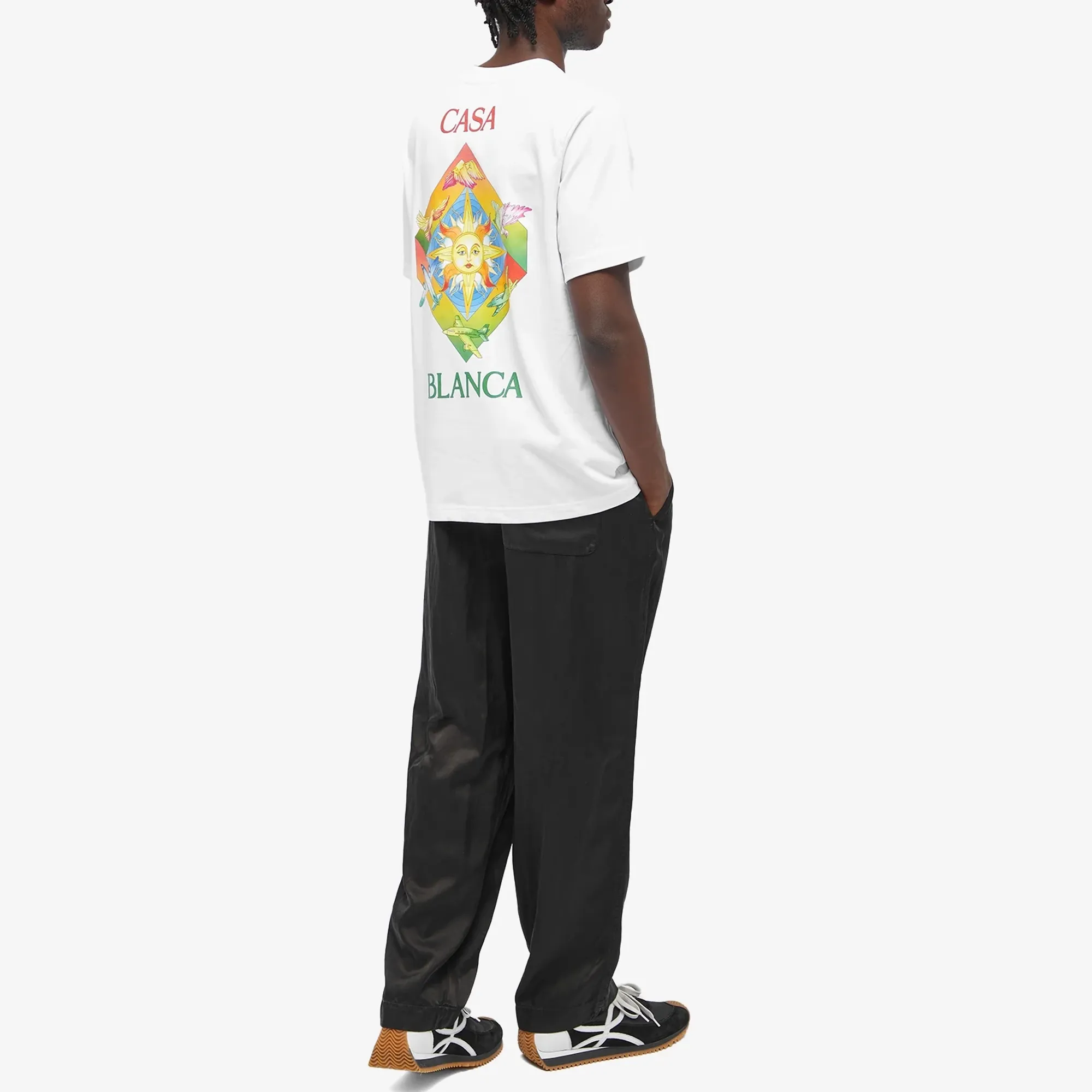 Casablanca Men's Les Elements T-Shirt White | MF23-JTS-001-40 | FOOTY.COM