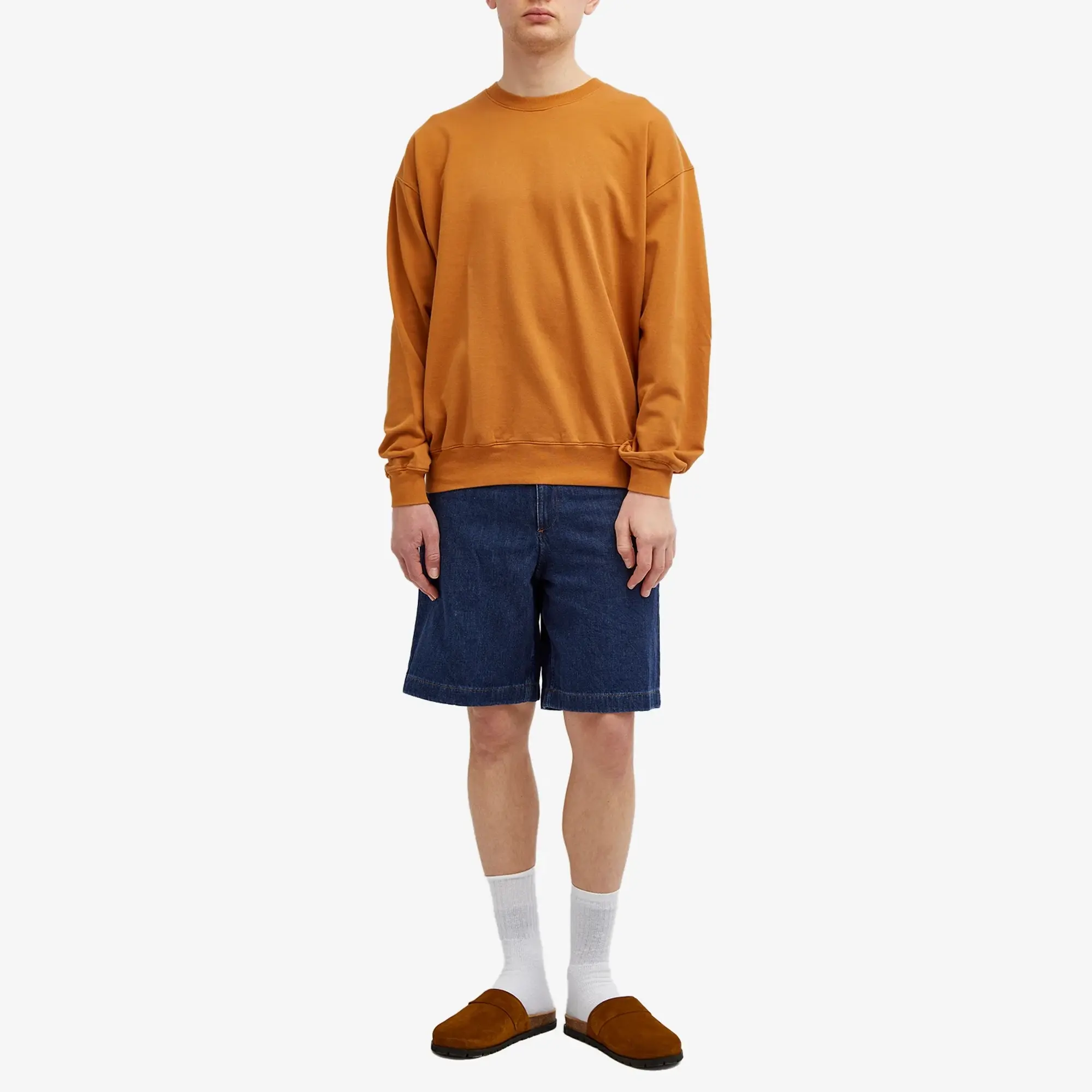 Auralee Men's Super High Gauze Sweatshirt Light Brown