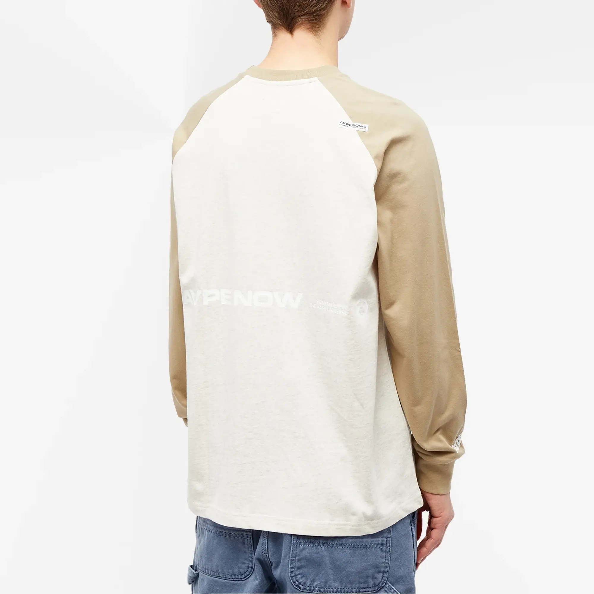 A Bathing Ape AAPE Now Long Sleeve T-Shirt Dark Beige