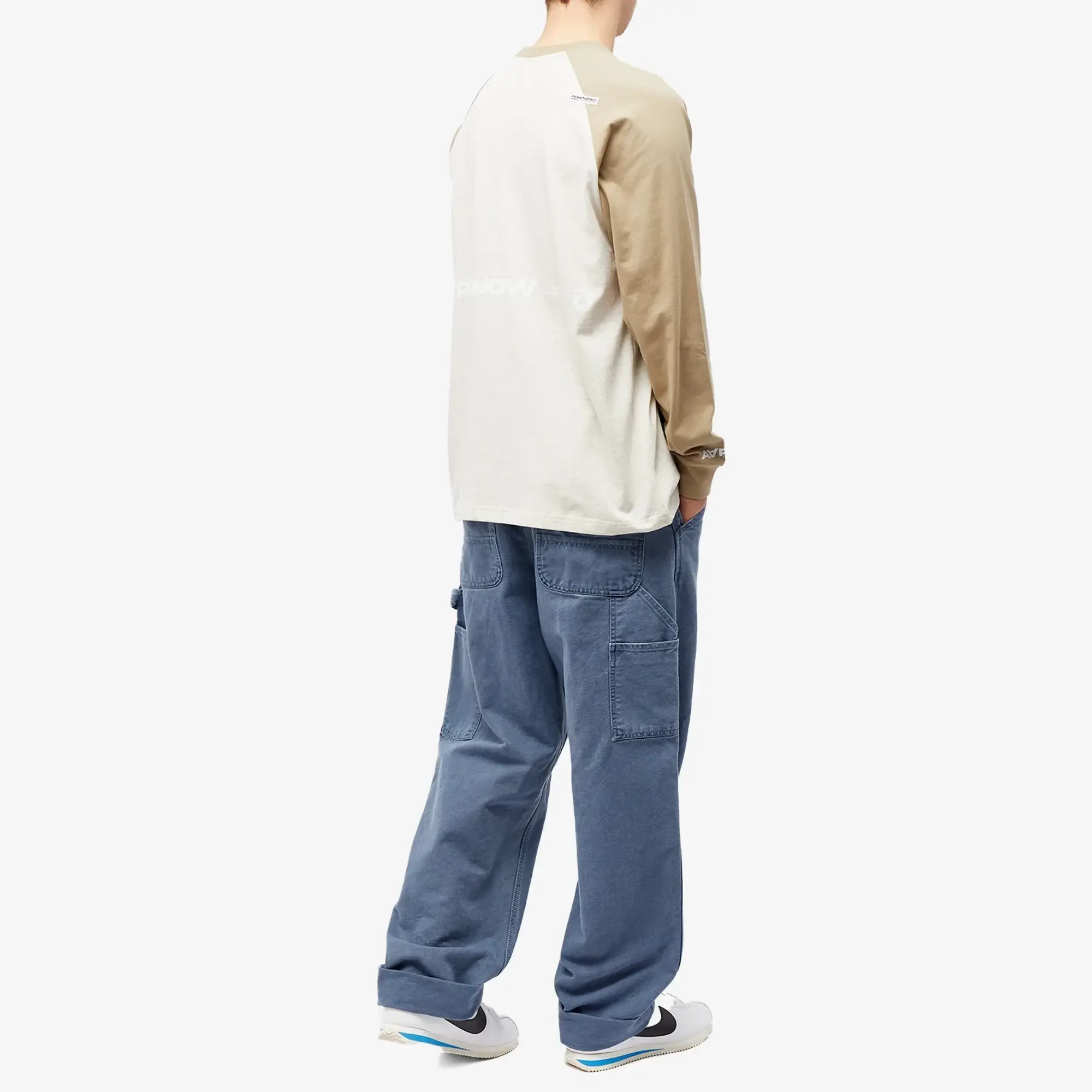 A Bathing Ape AAPE Now Long Sleeve T-Shirt Dark Beige