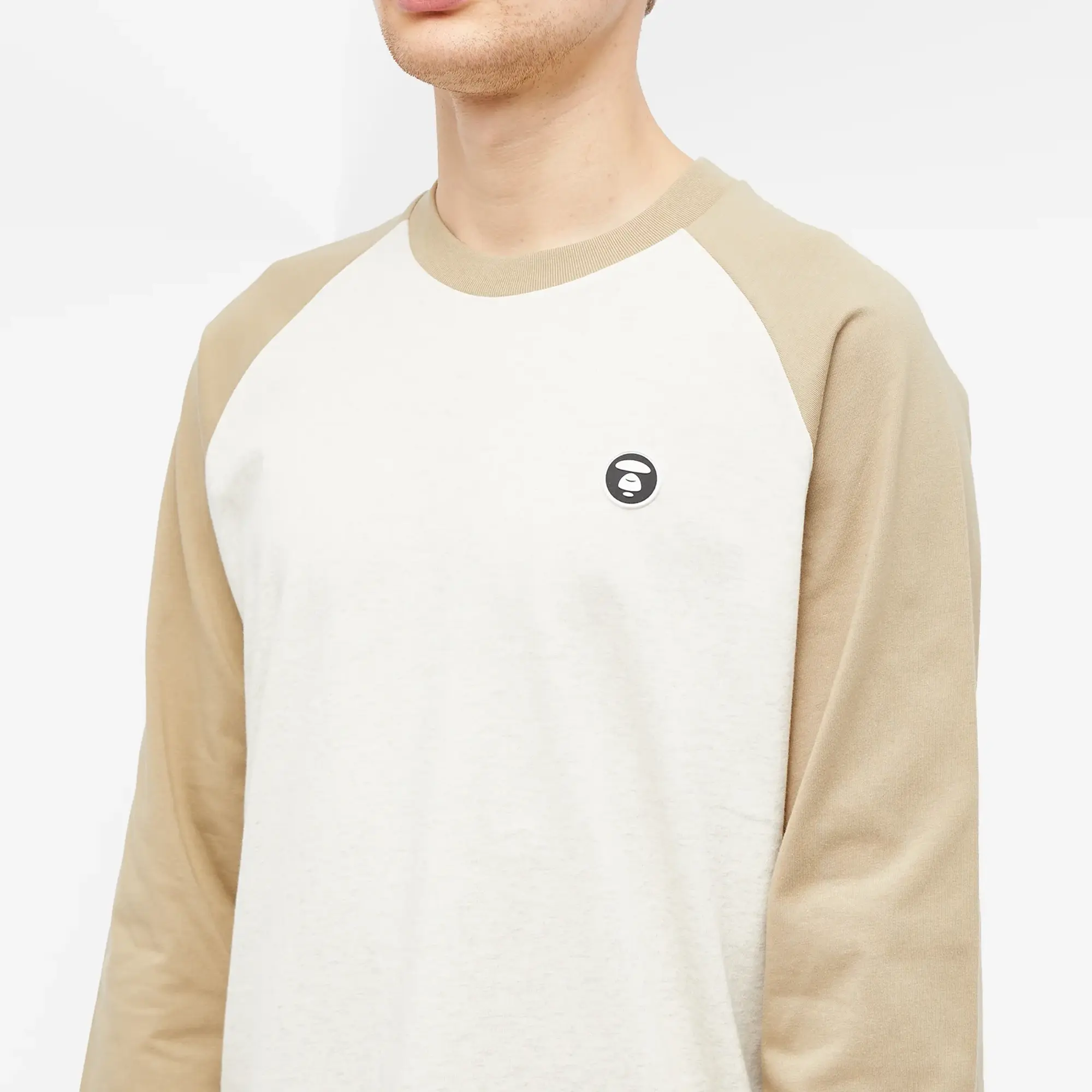 A Bathing Ape AAPE Now Long Sleeve T-Shirt Dark Beige