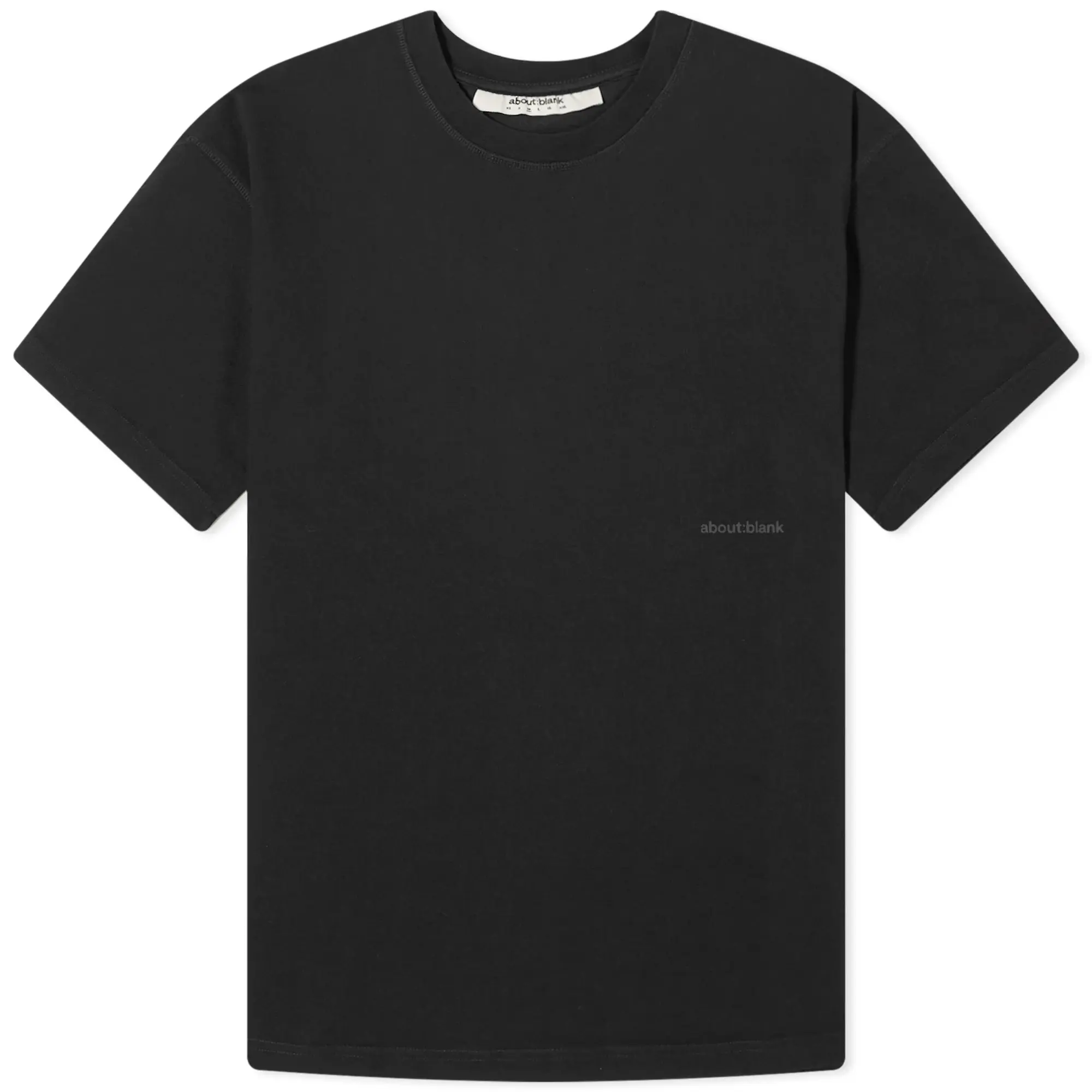 about:blank Men's Box Logo T-Shirt Black/Black