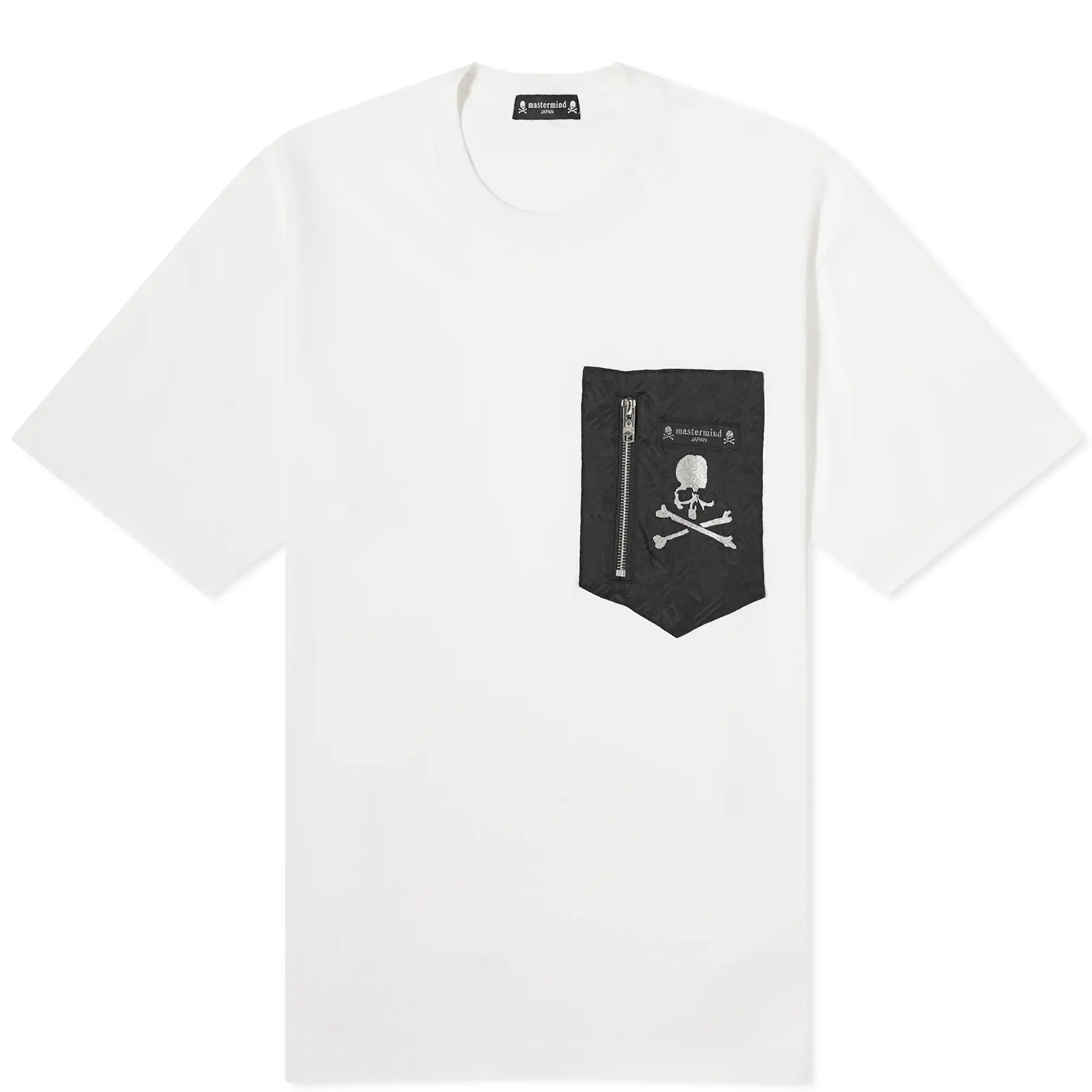 mastermind JAPAN Men's Zip Pocket T-Shirt White