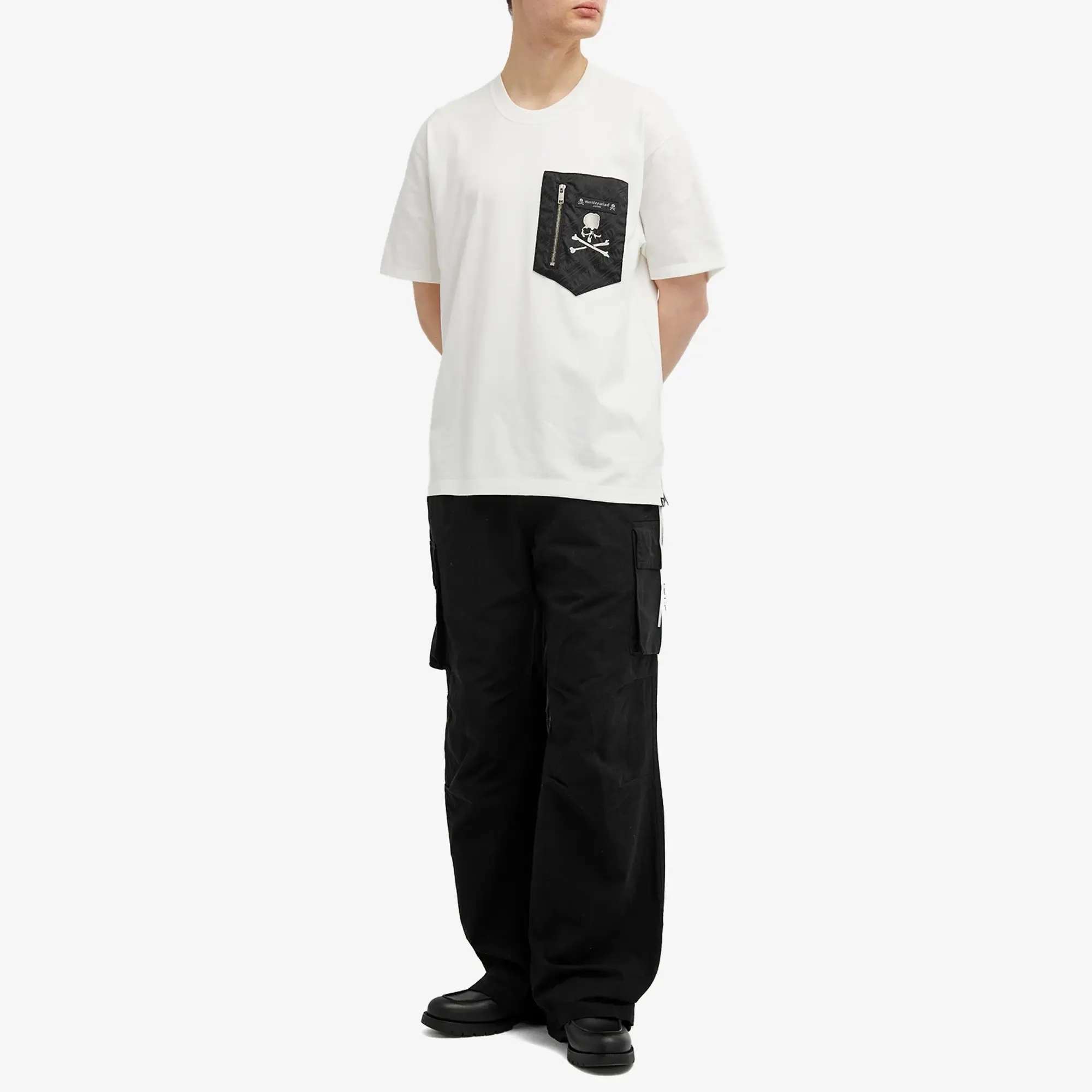 mastermind JAPAN Men's Zip Pocket T-Shirt White