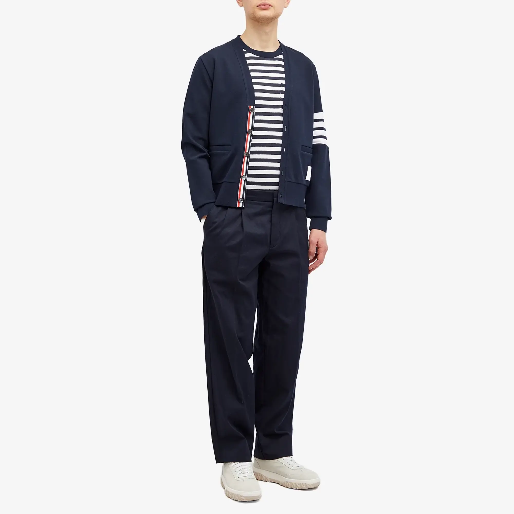 Thom Browne Men's Pocket Stripe T-Shirt Navy