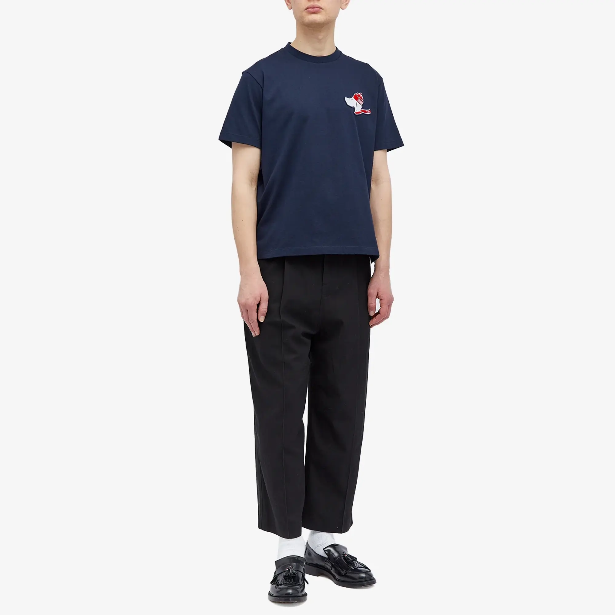 Thom Browne Men's Hector Embroidered T-Shirt Navy